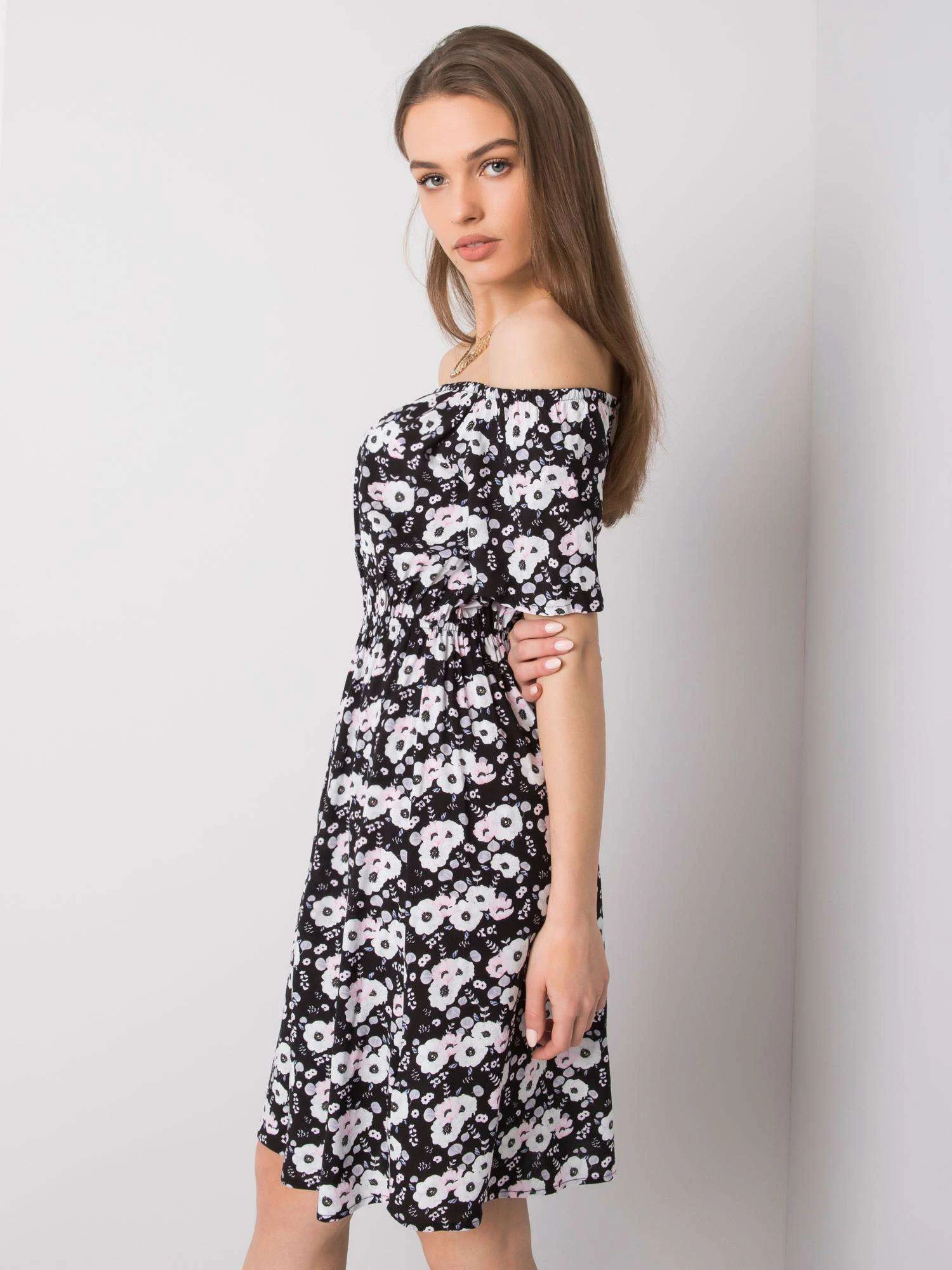 Rochie Dama Mini, Floral, Sublevel, Alb de Vara - imagine 5