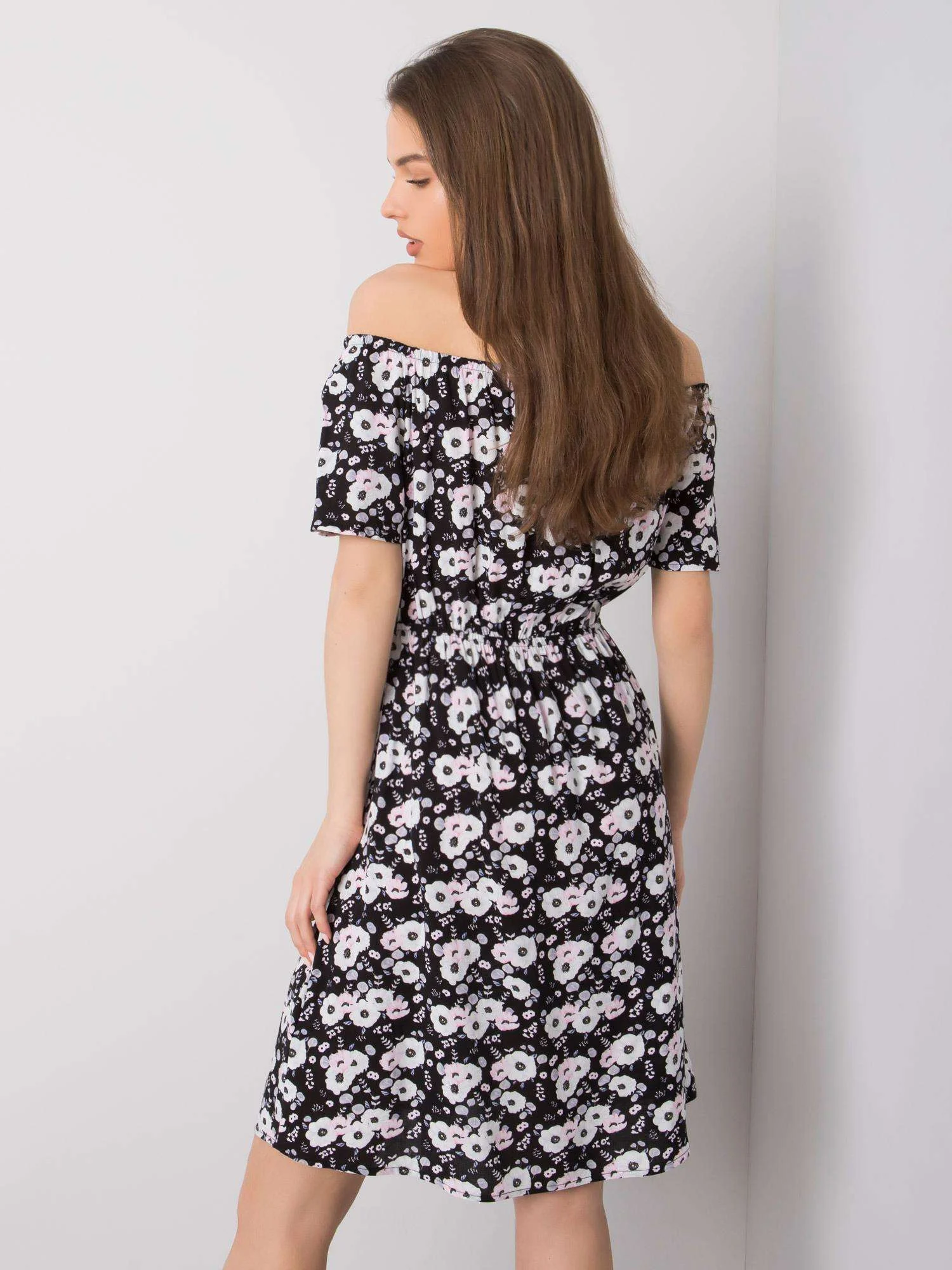 Rochie Dama Mini, Floral, Sublevel, Alb de Vara - imagine 3