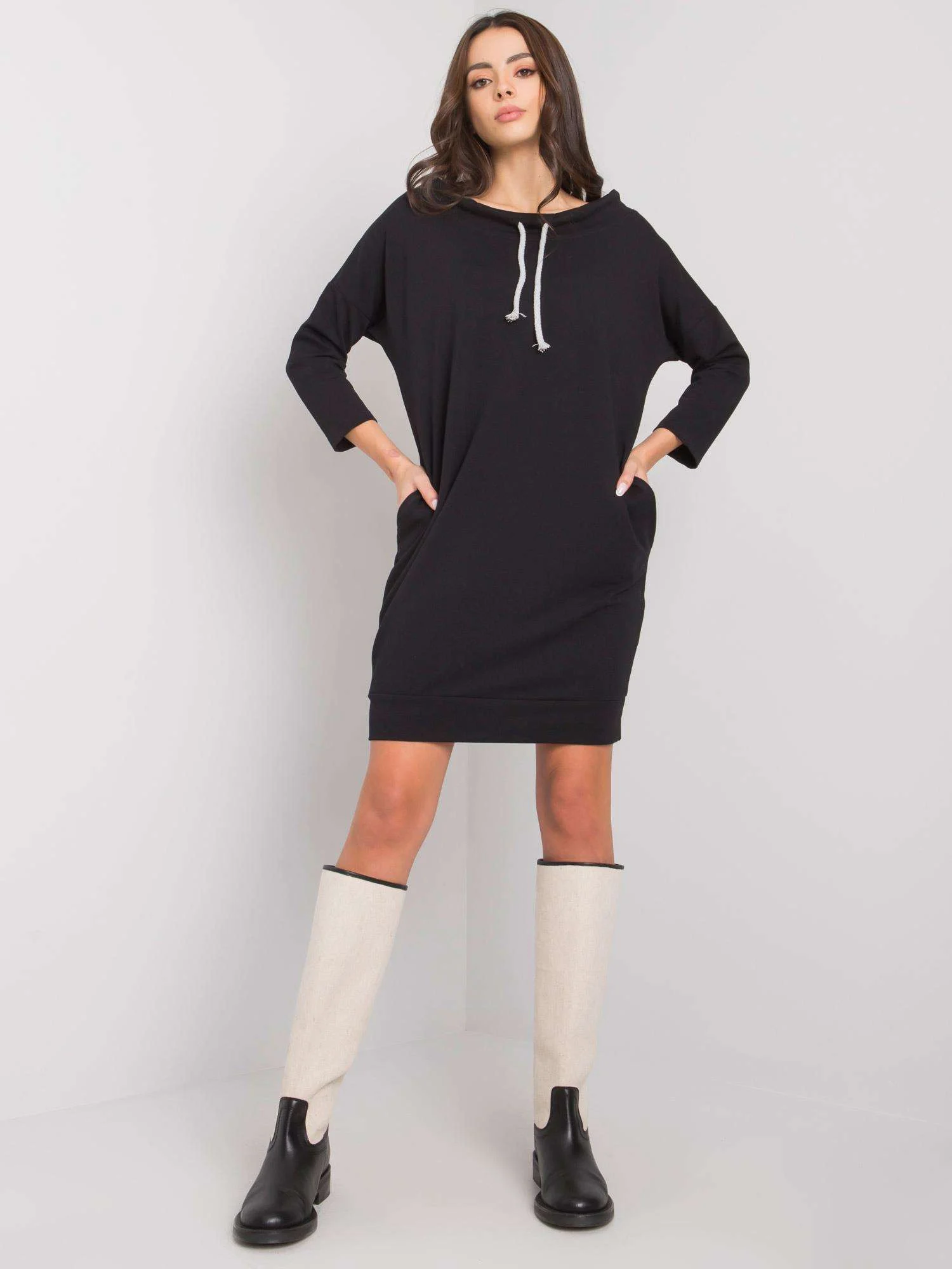 Rochie Dama Maxi, Rochie dreapta, RELEVANCE, Negru Eleganta Office - Image 4