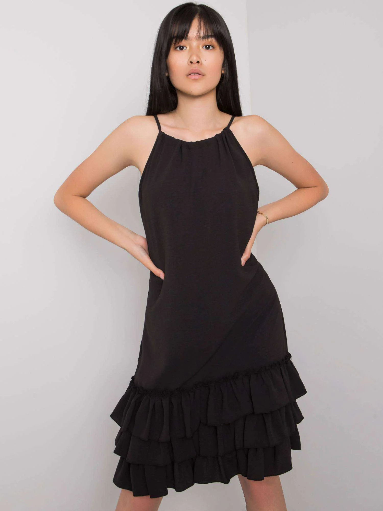 Rochie Dama Mini, Decolteu rotund, RUE PARIS, Negru de Ocazie Nunta - imagine 5