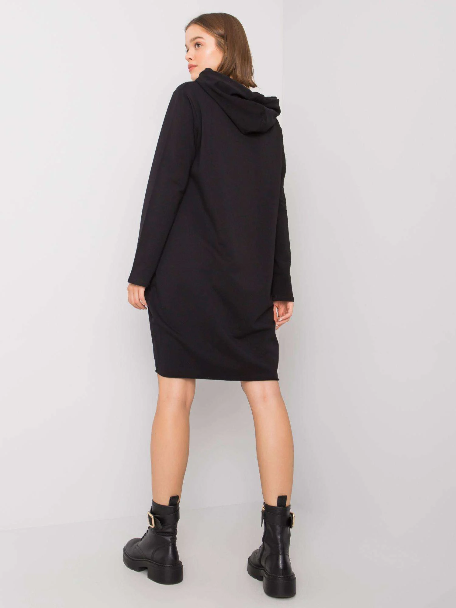 Rochie Dama Mini, Decolteu rotund, RELEVANCE, Negru Eleganta Office - imagine 5