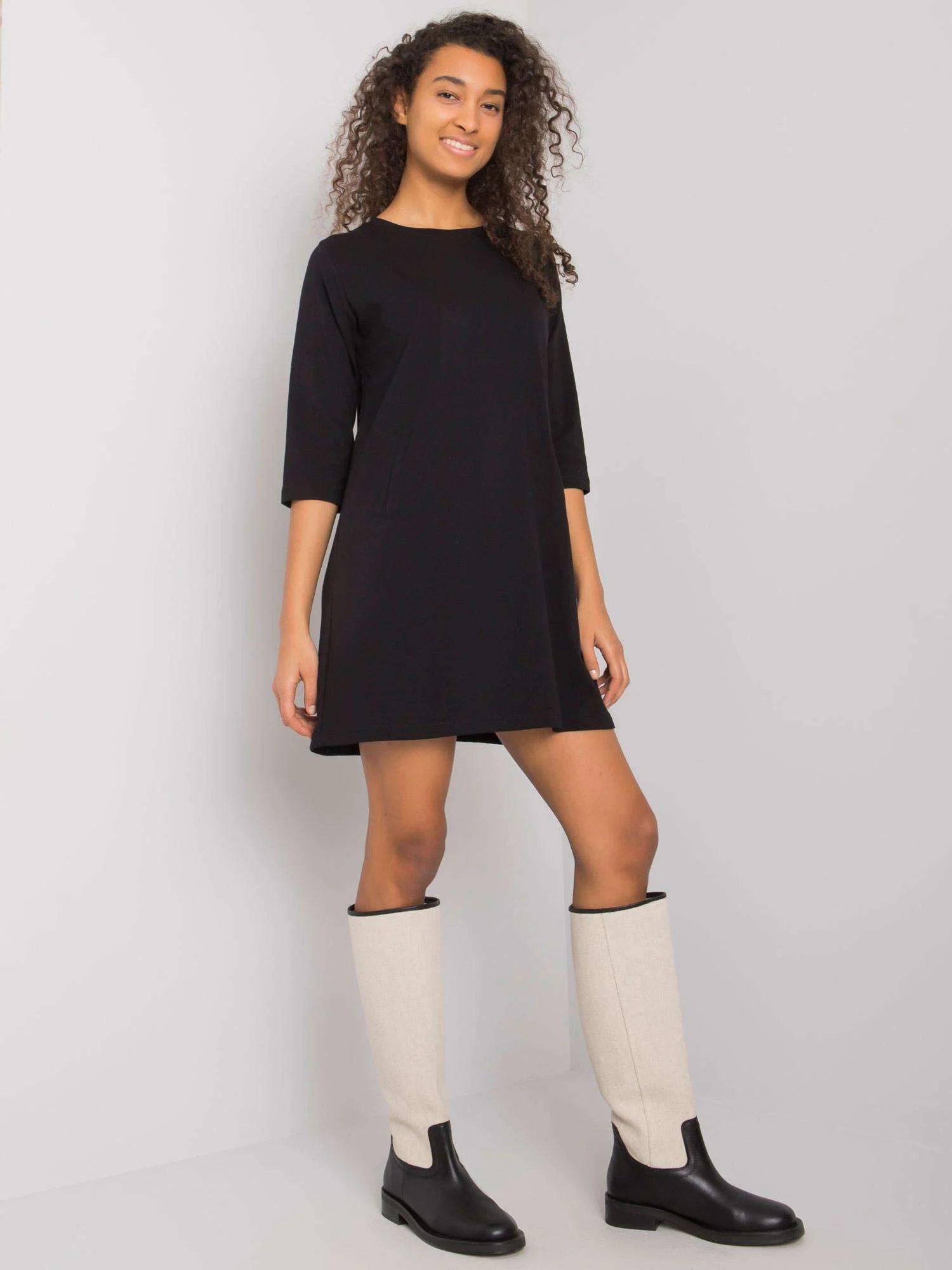 Rochie Dama Mini, Lejera, RUE PARIS, Negru Eleganta Office - Image 5