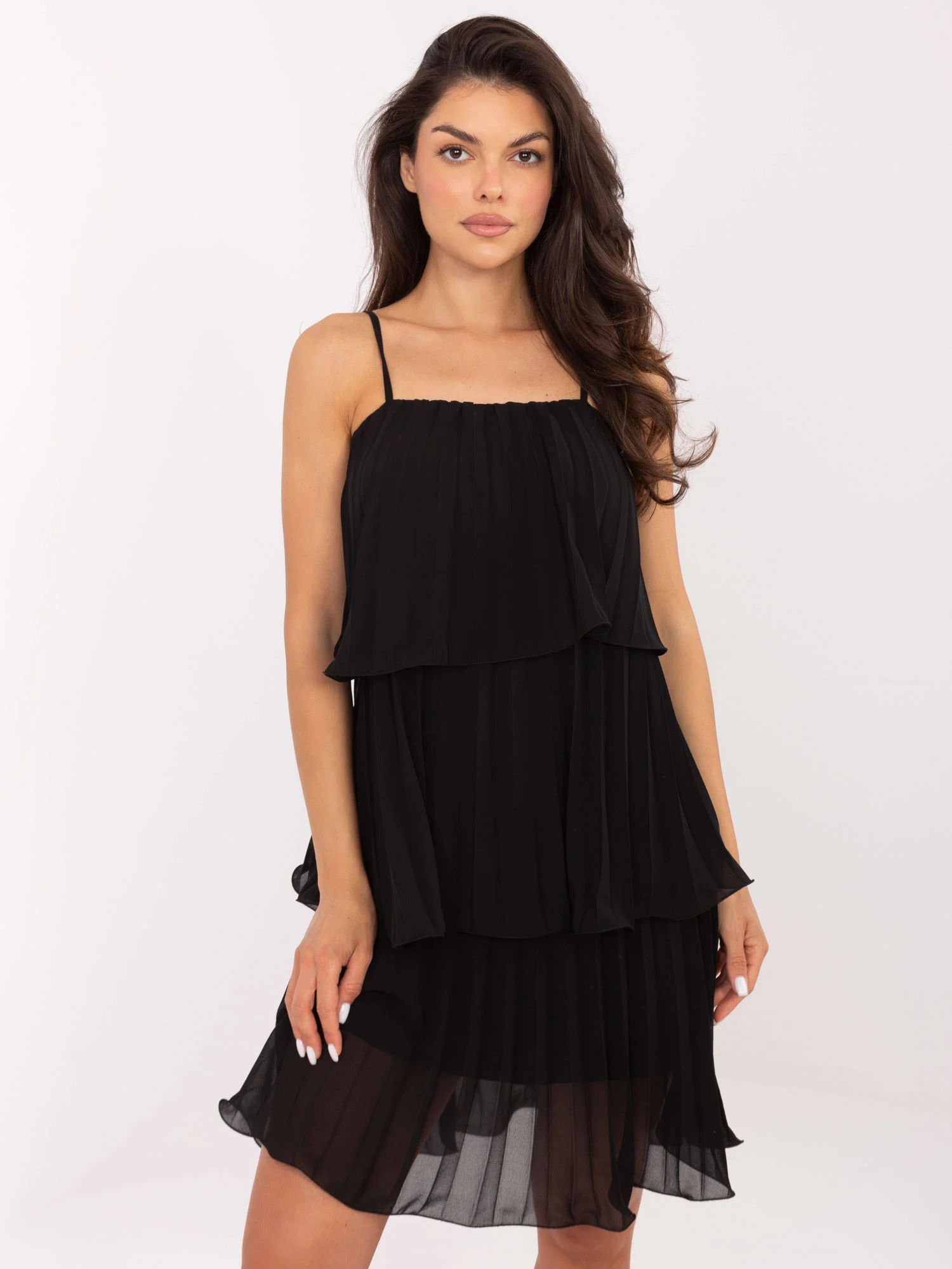 Rochie Dama Deasupra genunchiului, Croiala dreapta, Och Bella, Negru de Sarbatori - imagine 5