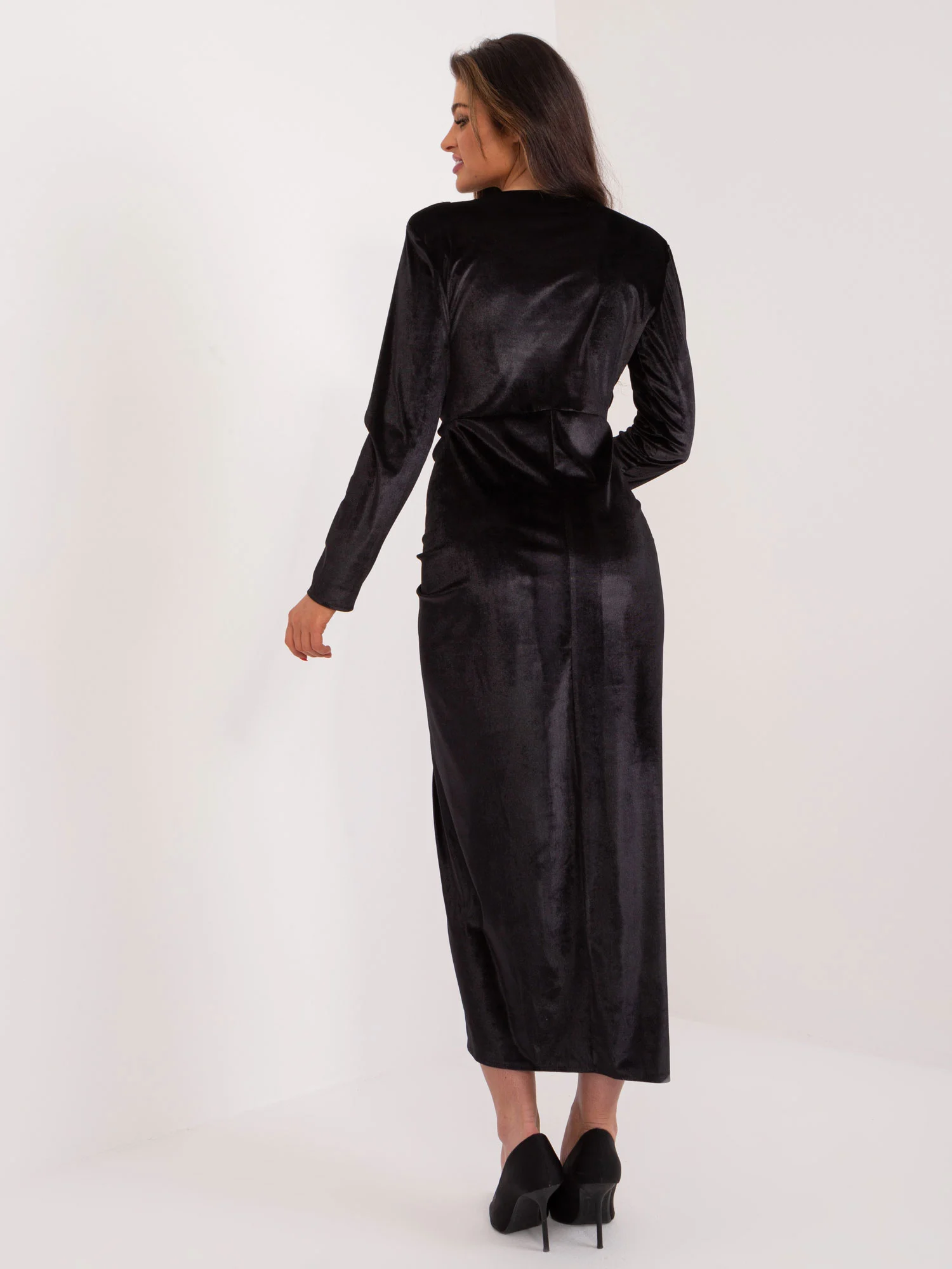 Rochie Dama Maxi, Rochie dreapta, LAKERTA, Negru de Seara - imagine 7