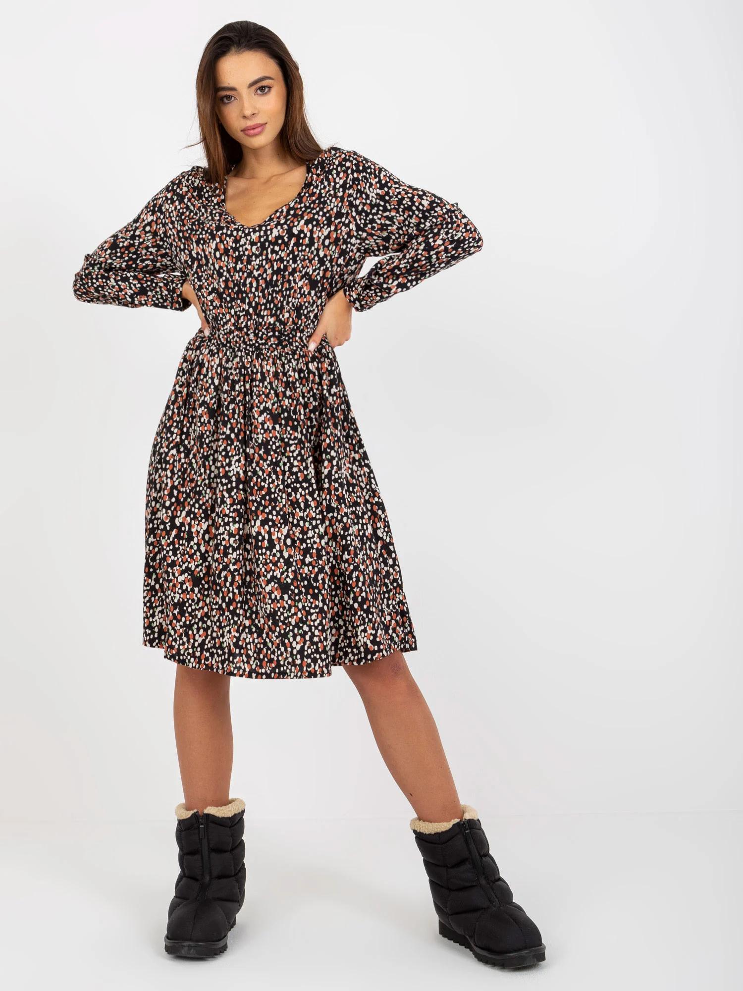Rochie Dama Maxi, Lejera, Fresh Made, Bej Eleganta Office - Image 3