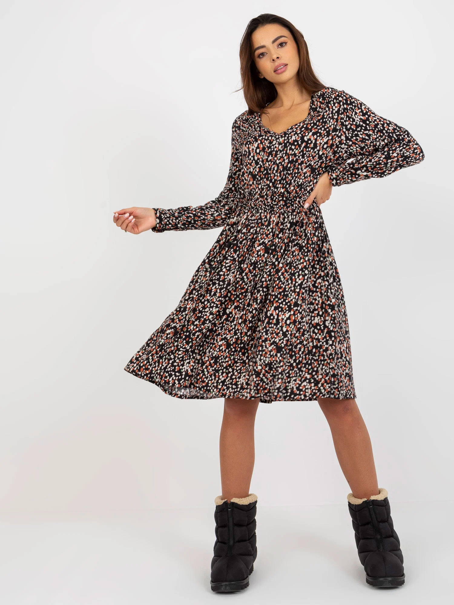 Rochie Dama Maxi, Lejera, Fresh Made, Bej Eleganta Office - Image 7