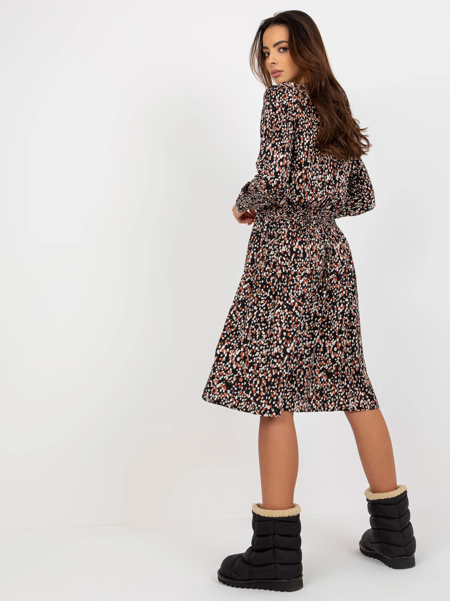 Rochie Dama Maxi, Lejera, Fresh Made, Bej Eleganta Office - Image 5