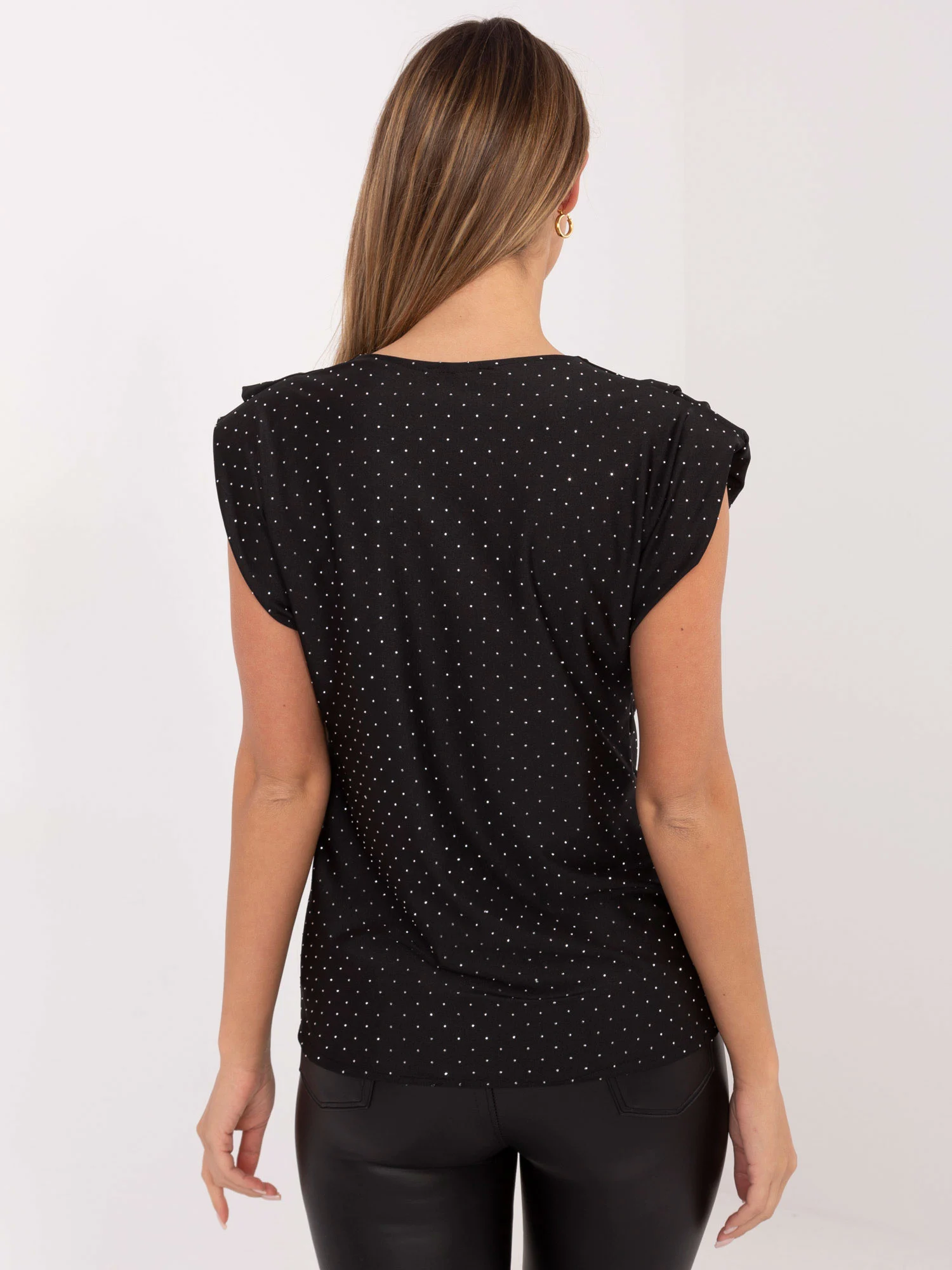 Bluza Dama Fara maneci, Elegant, ITALY MODA, Negru de Petrecere - imagine 2