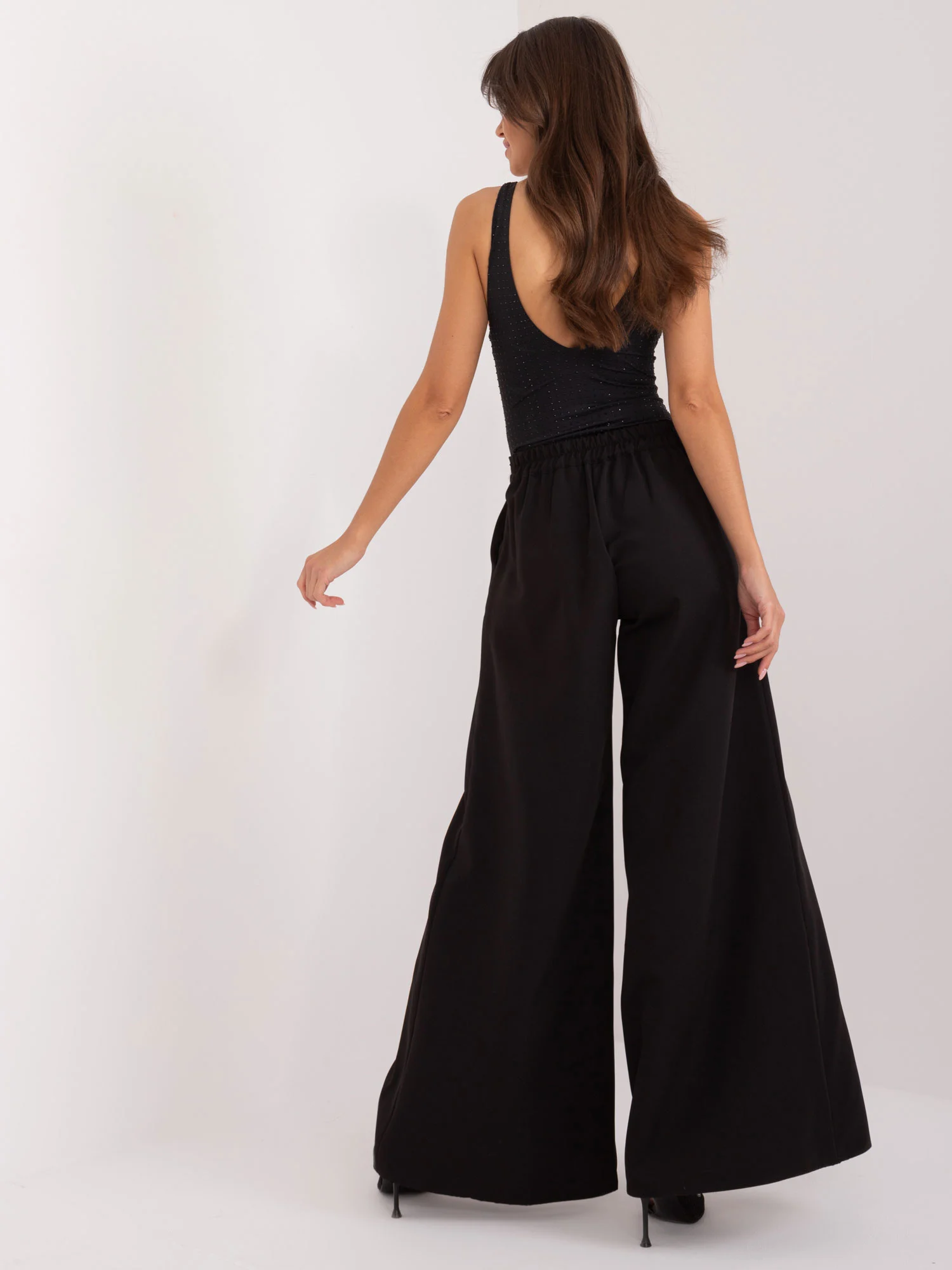 Pantaloni Dama Elegant, Guler inalt, LAKERTA, Negru Eleganta Office - imagine 6
