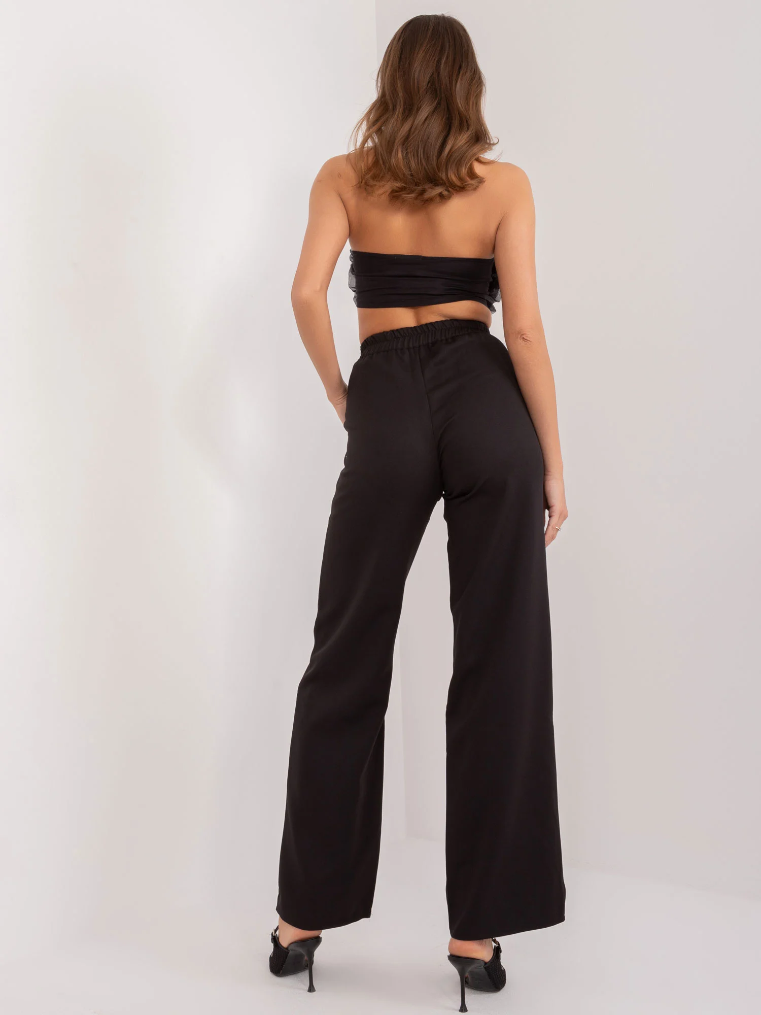 Pantaloni Dama Elegant, Guler inalt, LAKERTA, Negru Eleganta - imagine 2