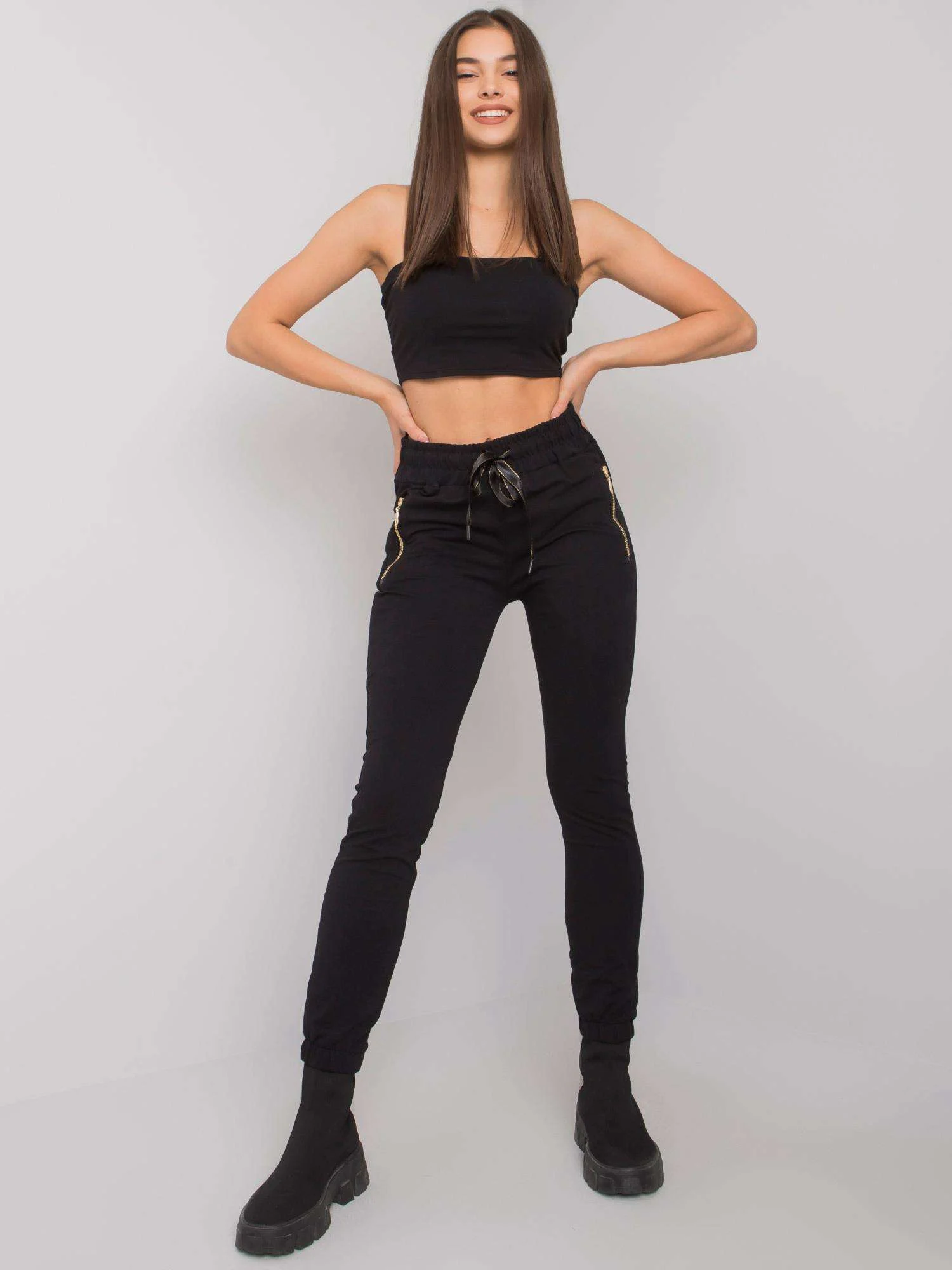 Pantaloni Trening Dama Lunga, Sport, RELEVANCE, Negru Casual - imagine 5