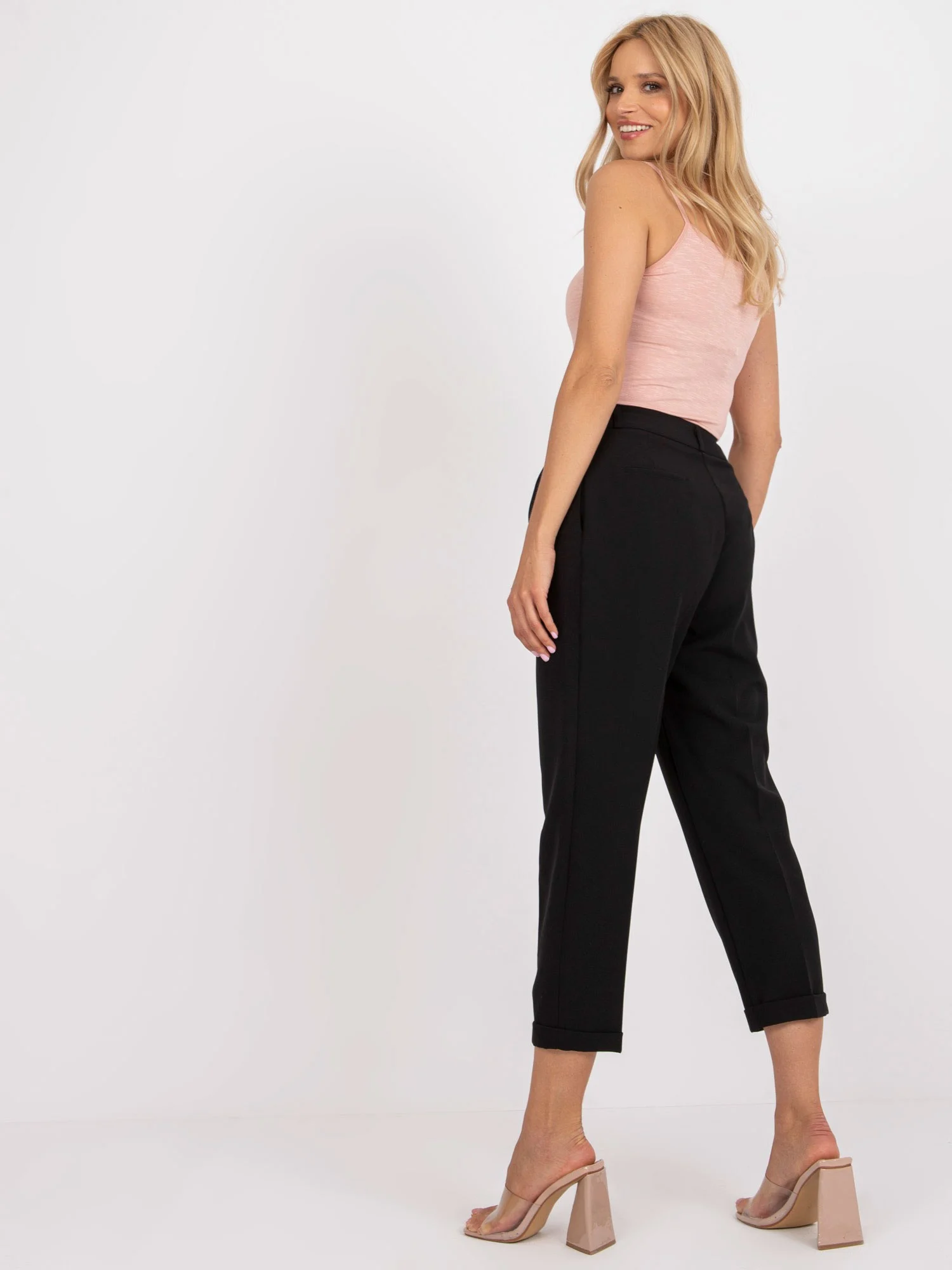 Pantaloni Dama Elegant, Guler inalt, RUE PARIS, Negru de Petrecere - imagine 4