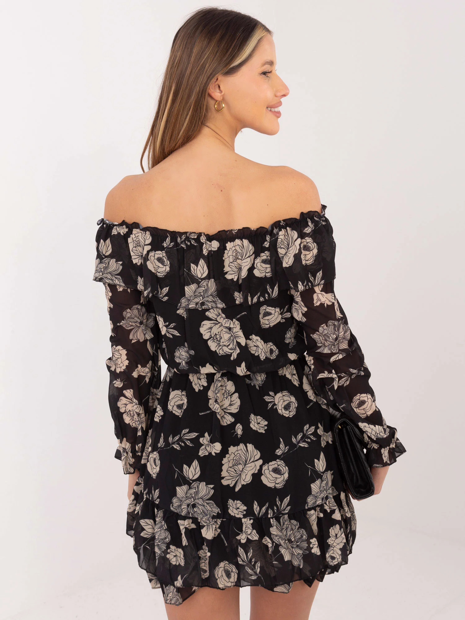 Rochie Dama Maxi, Floral, ITALY MODA, Bej Casual - Image 3