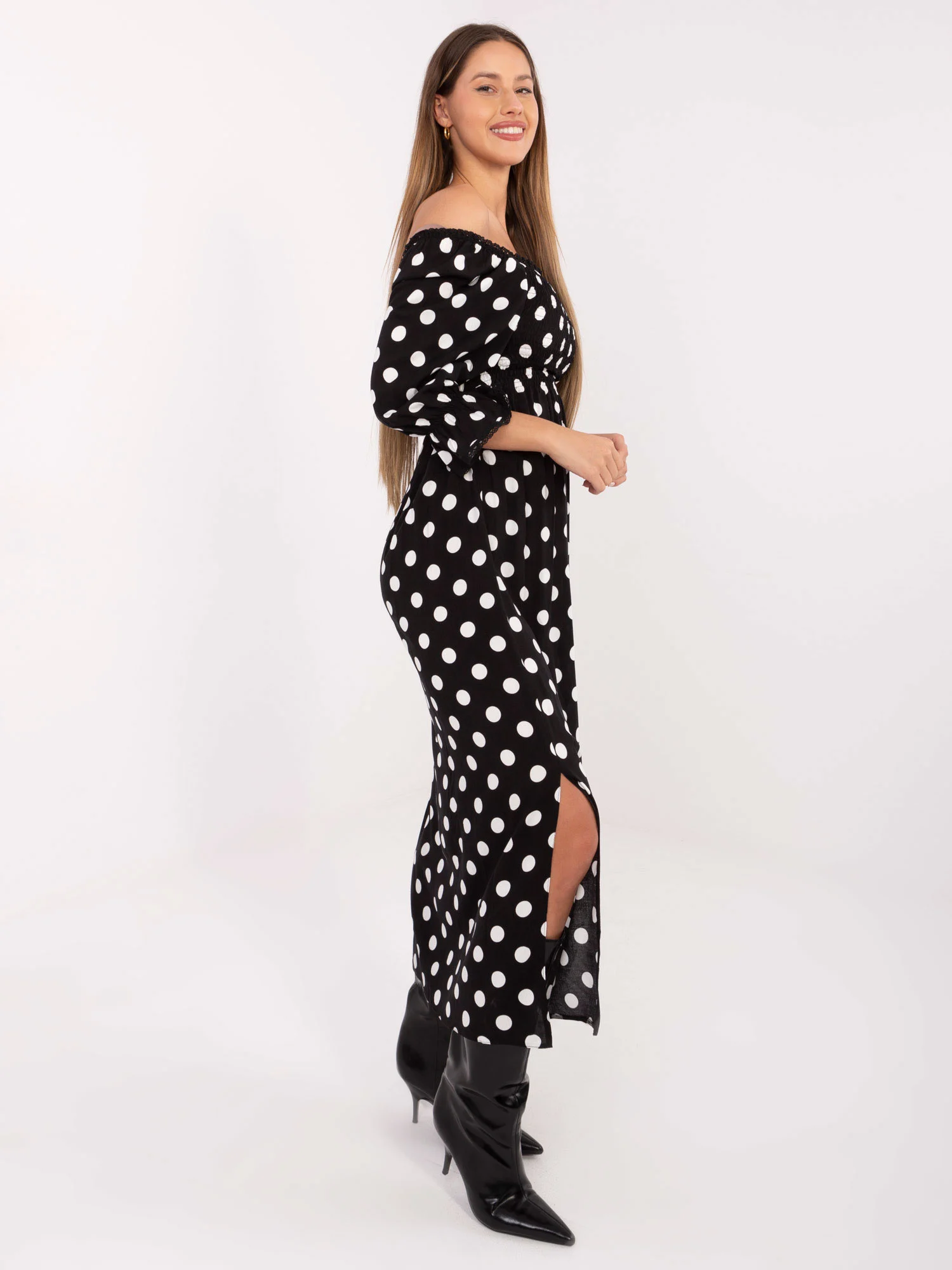 Rochie Dama Midi, Buline, LAKERTA, Alb - Image 5