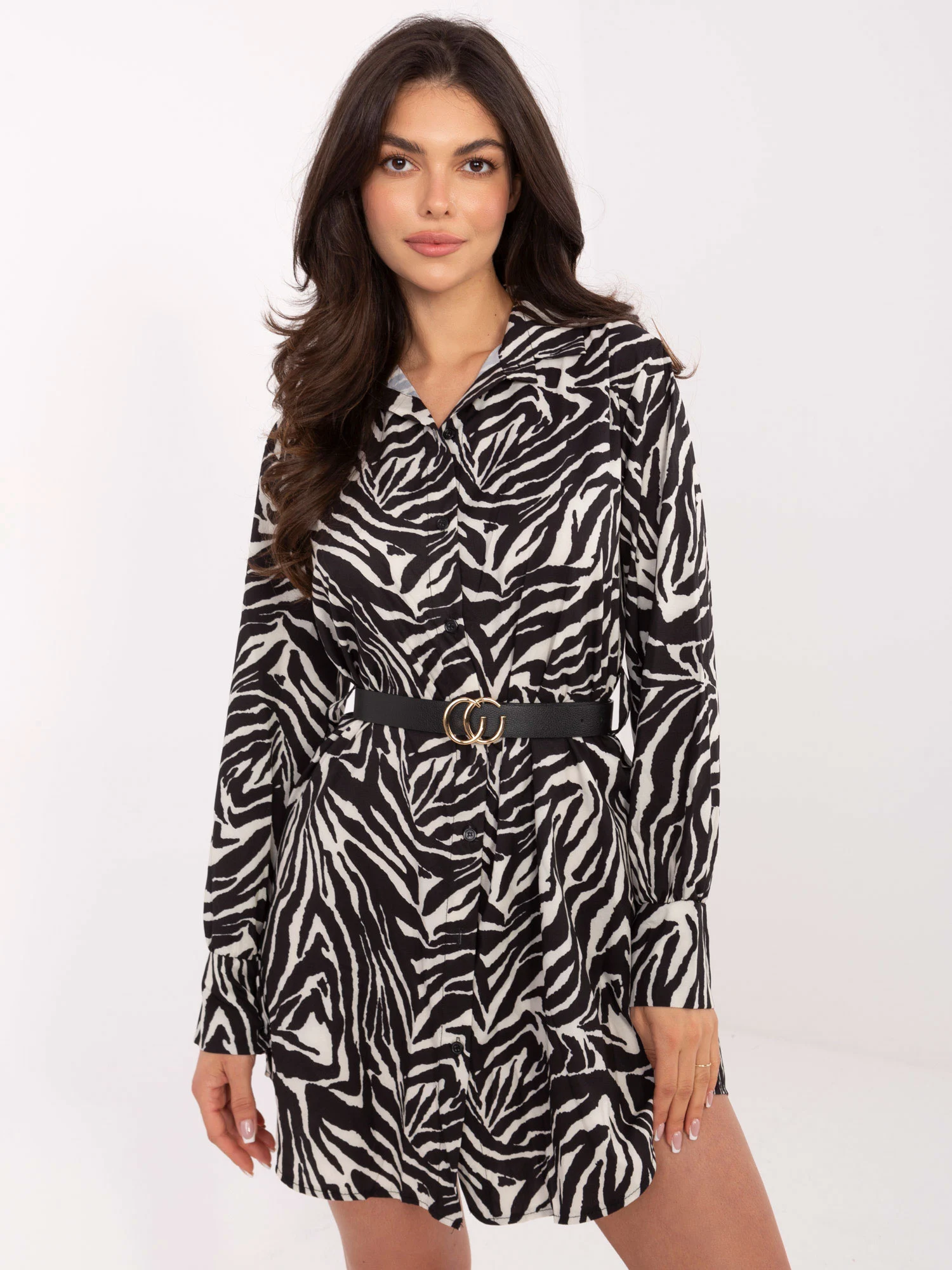 Rochie Dama Maxi, Animal print, ITALY MODA, Alb - Image 4