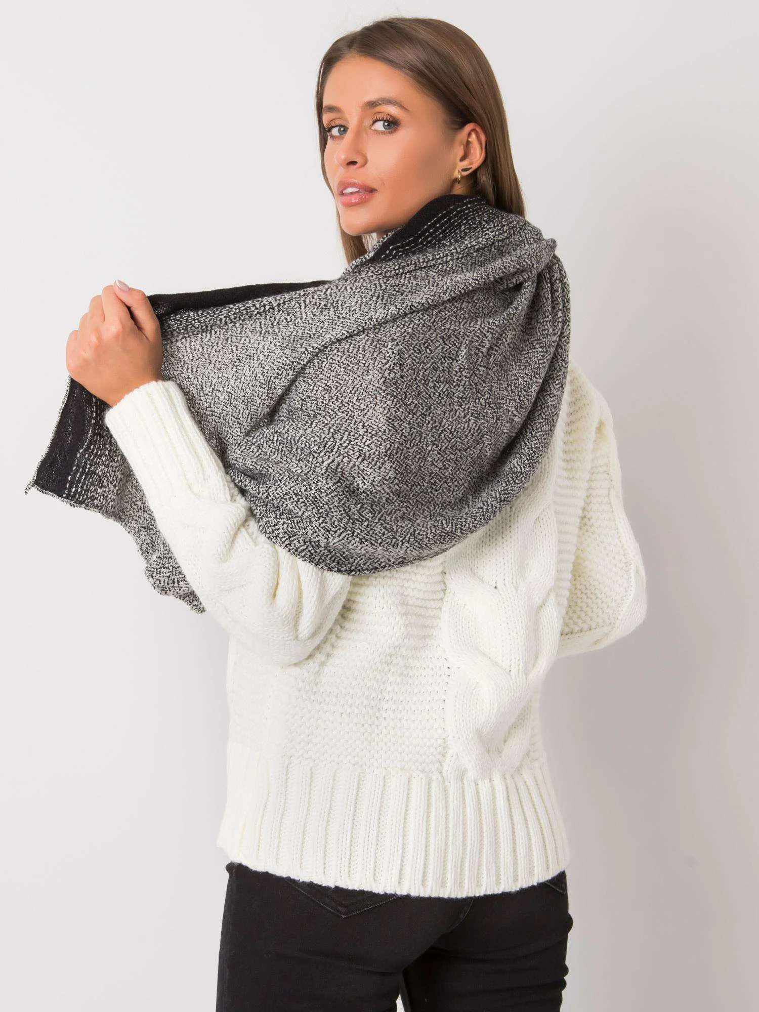 Esarfa Dama Acril, Wool Fashion Italia, Alb - Image 3