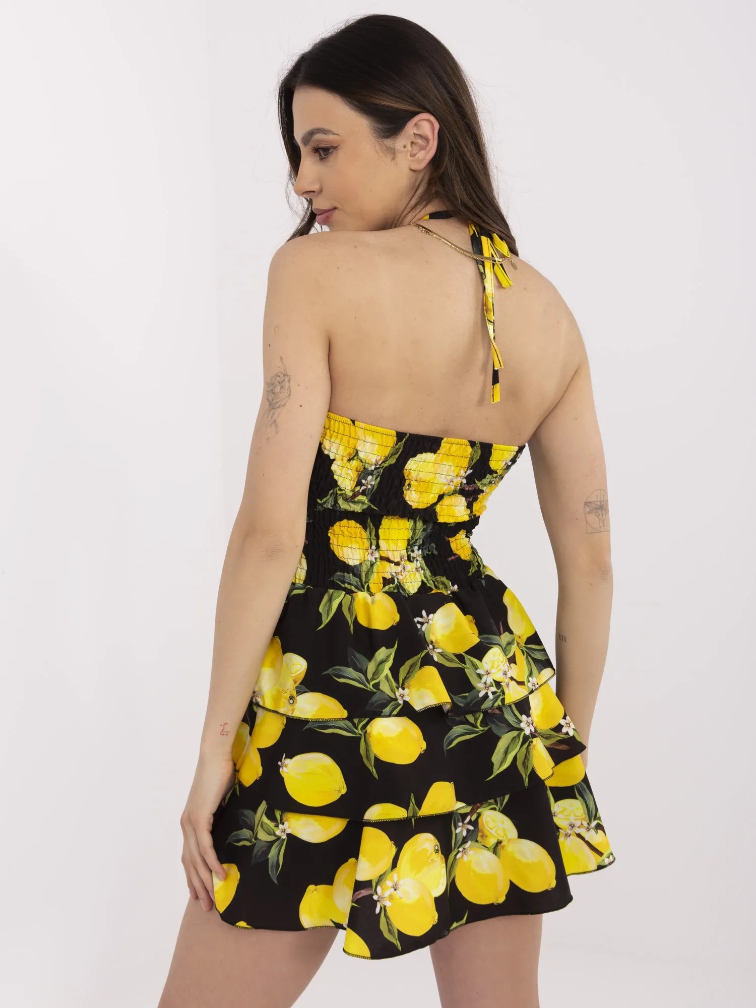 Rochie Dama Mini, Lejera, ITALY MODA, Galben de Vara - imagine 4