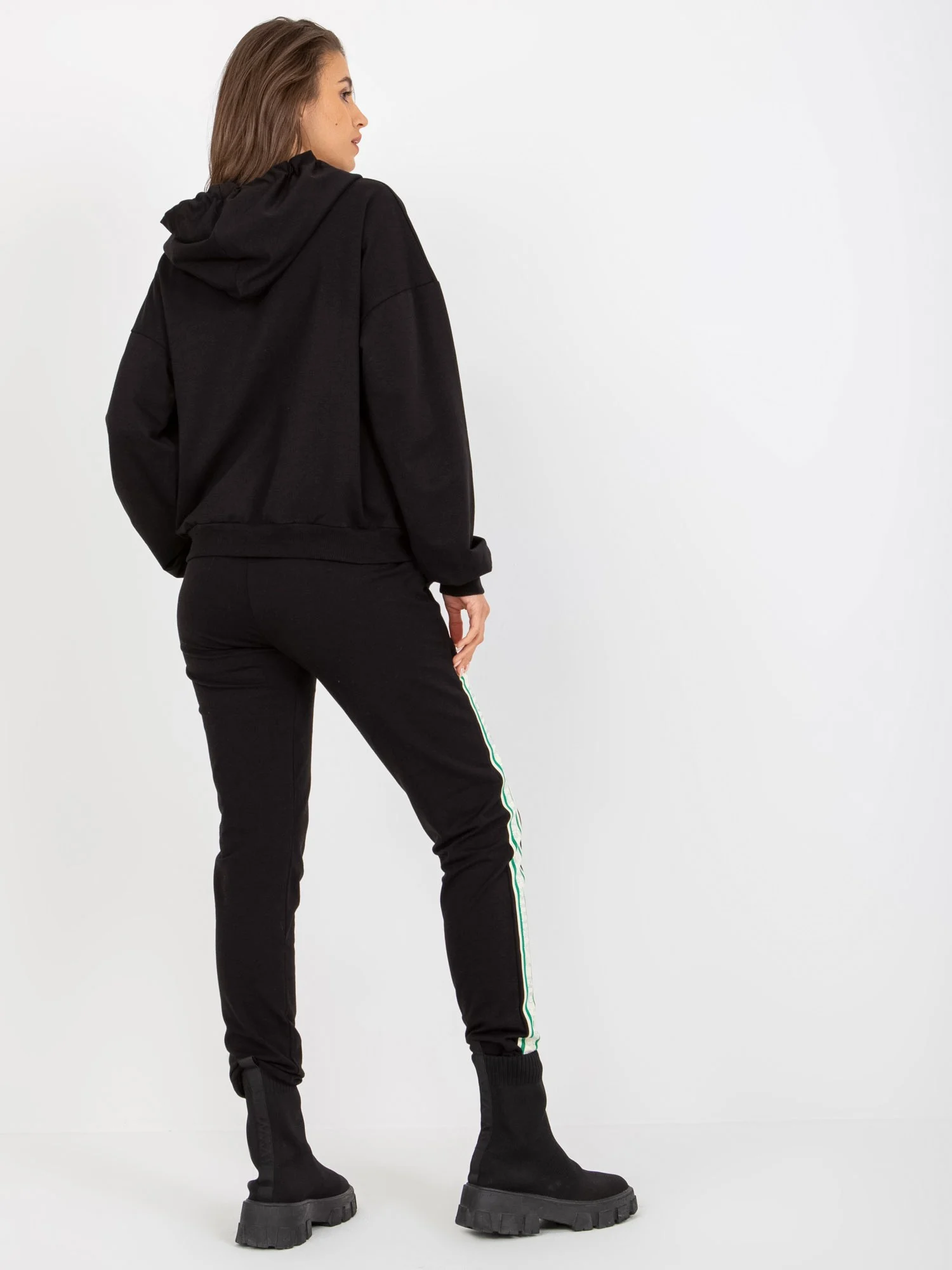 Compleu Dama Maneca lunga, Mansete elastice, RELEVANCE, Negru Casual - imagine 6