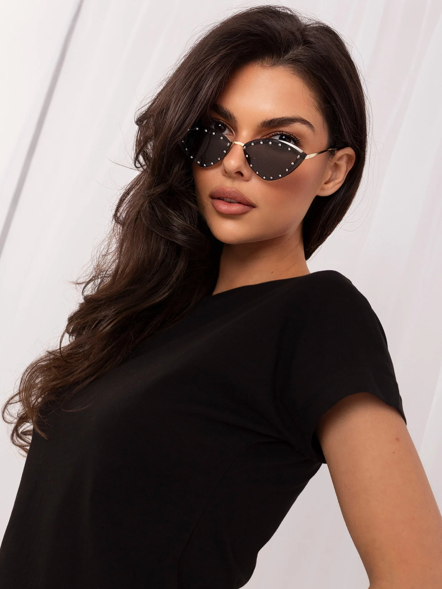 Tricou Dama Mini, Decolteu rotund, Vikki, Negru Casual - imagine 3