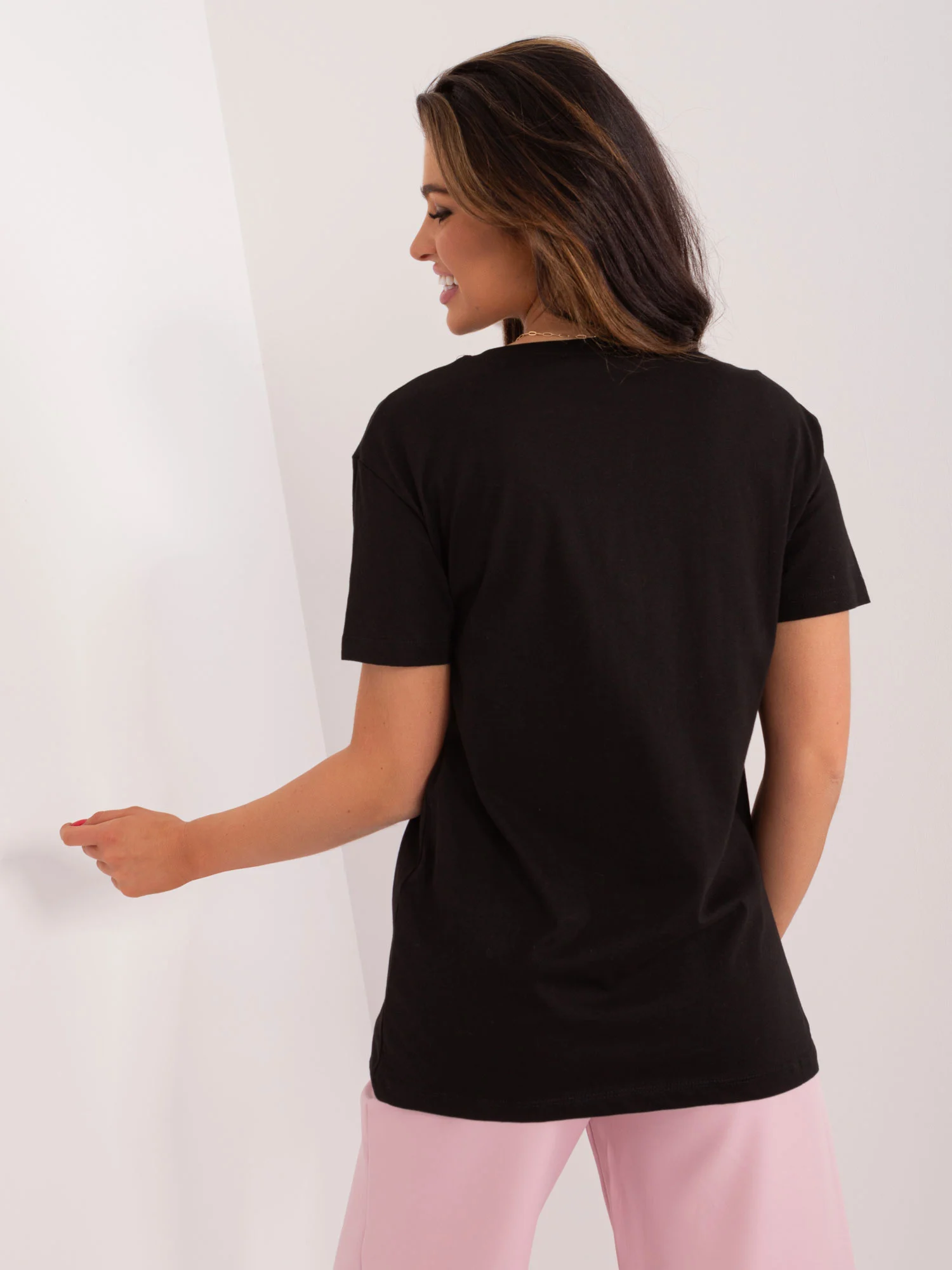 Tricou Dama Mini, Paiete, MINT, Negru Casual - imagine 5