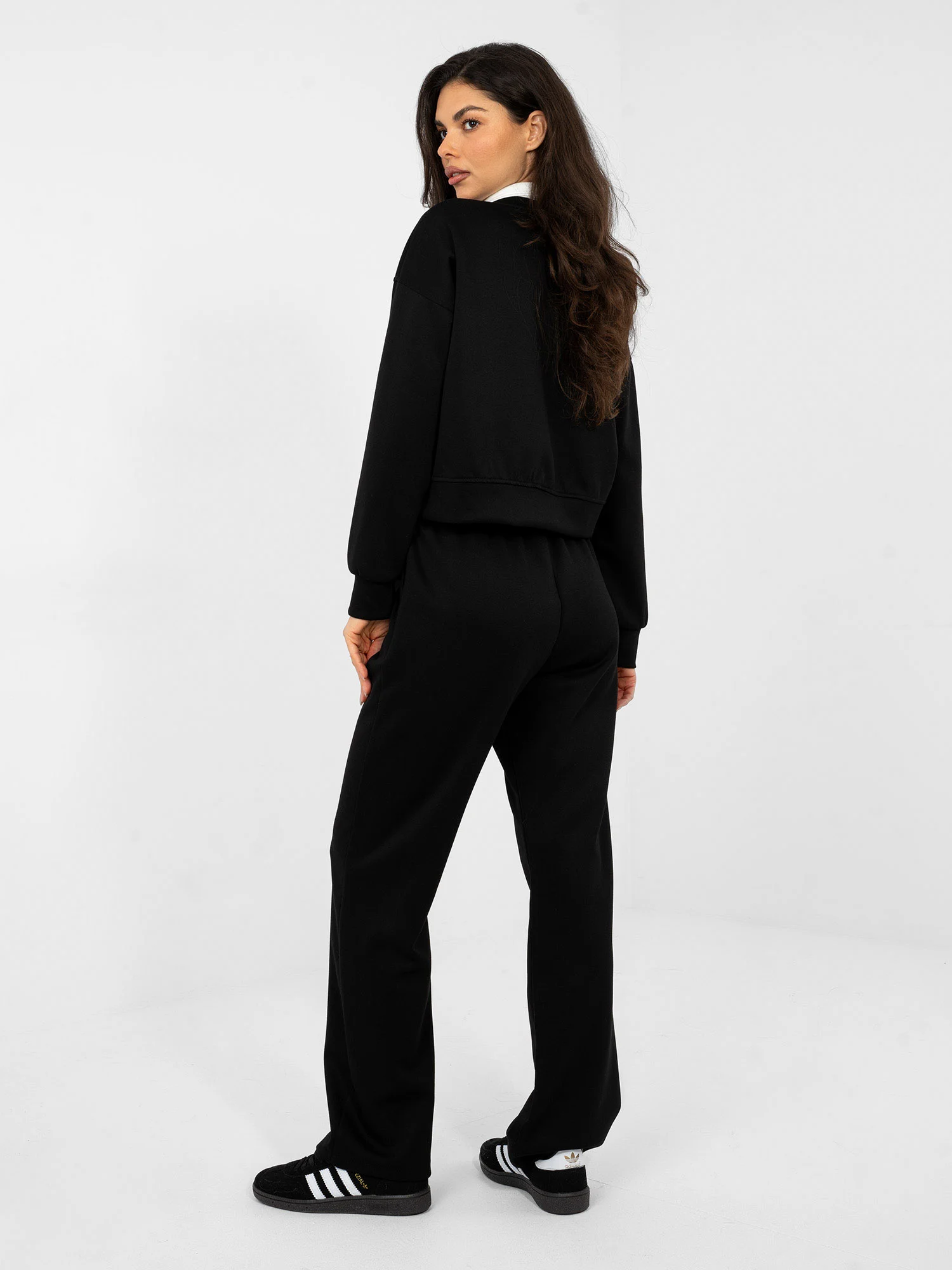 Compleu Dama Maneca lunga, Imprimat, ITALY MODA, Negru Casual - Image 4
