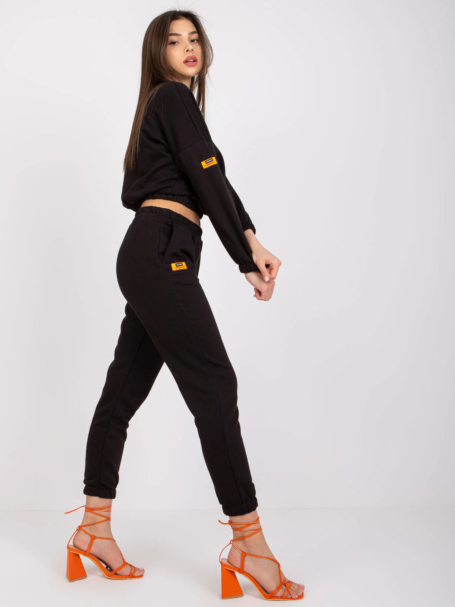 Compleu Dama Maneca lunga, Mansete elastice, LAKERTA, Negru - imagine 5