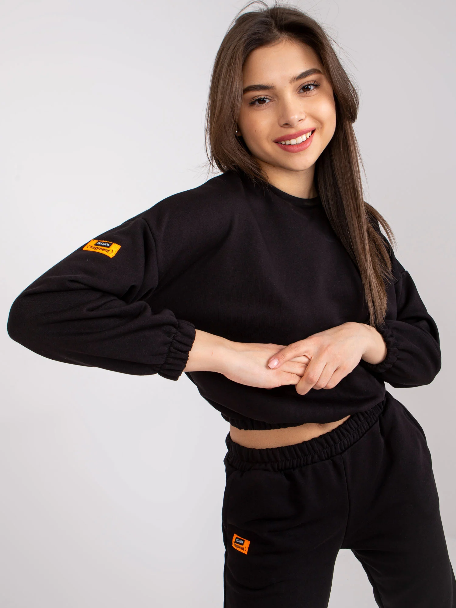 Compleu Dama Maneca lunga, Mansete elastice, LAKERTA, Negru - imagine 2