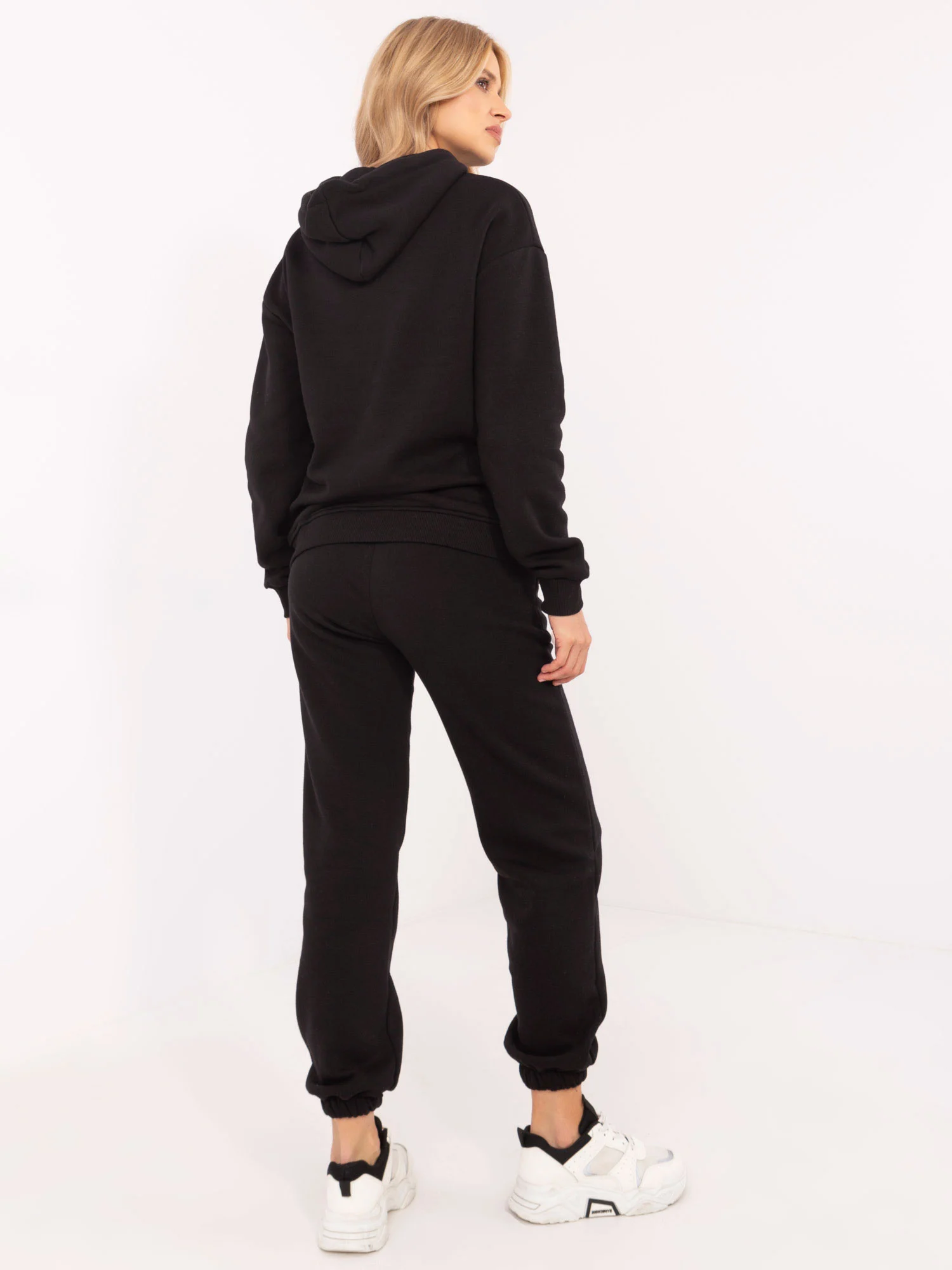 Compleu Dama Maneca lunga, Mansete elastice, Calimera, Negru Casual - imagine 4