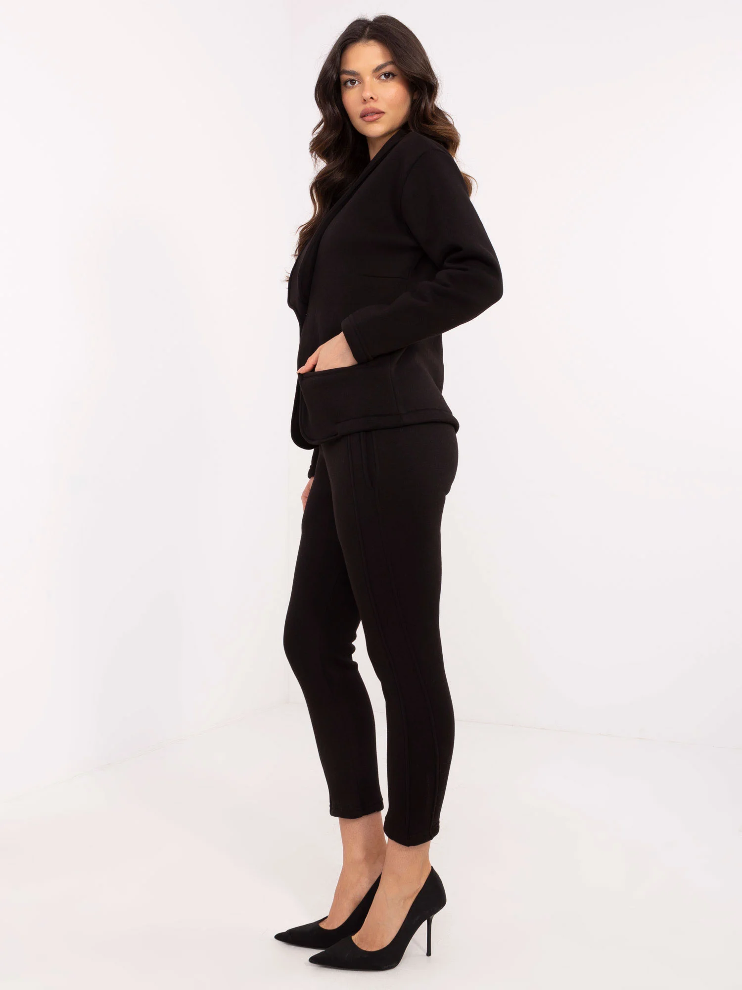 Compleu Dama Maneca lunga, Conica, Your Red Lips, Negru Casual - Image 4