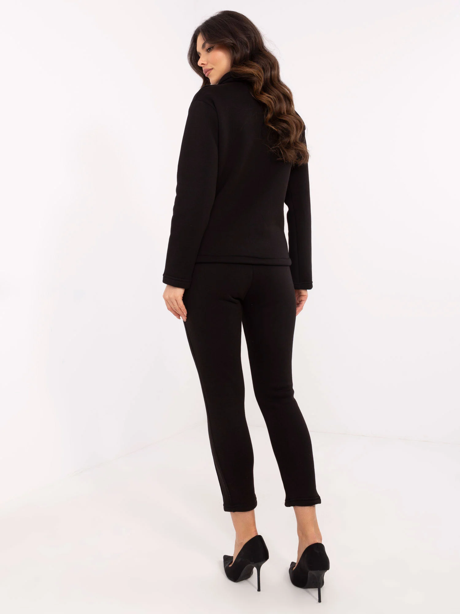 Compleu Dama Maneca lunga, Conica, Your Red Lips, Negru Casual - Image 6
