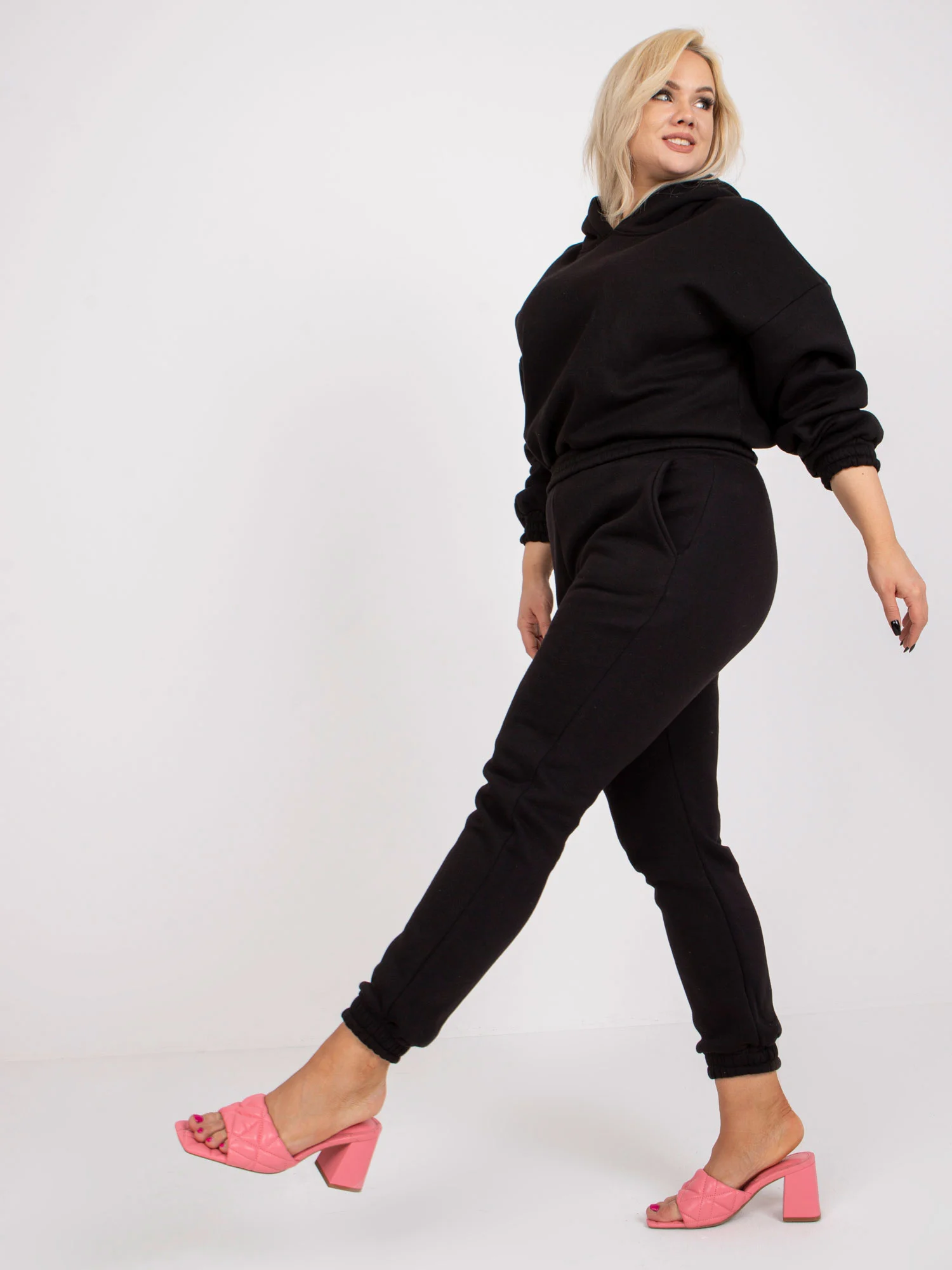 Compleu Dama Maneca lunga, Mansete elastice, Pointx, Negru Casual - imagine 5