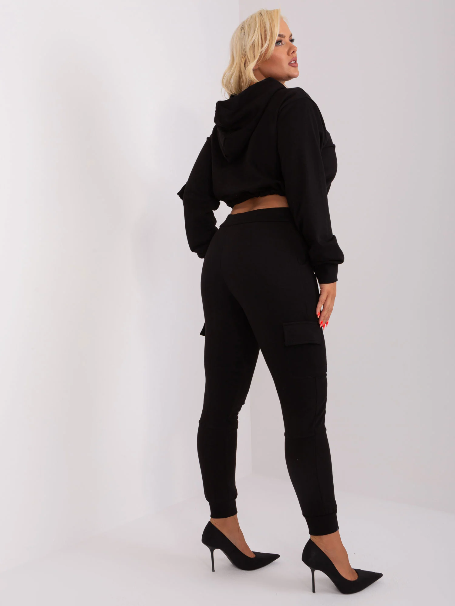 Compleu Dama Maneca lunga, Sport, Lily Rose, Negru Casual - imagine 5