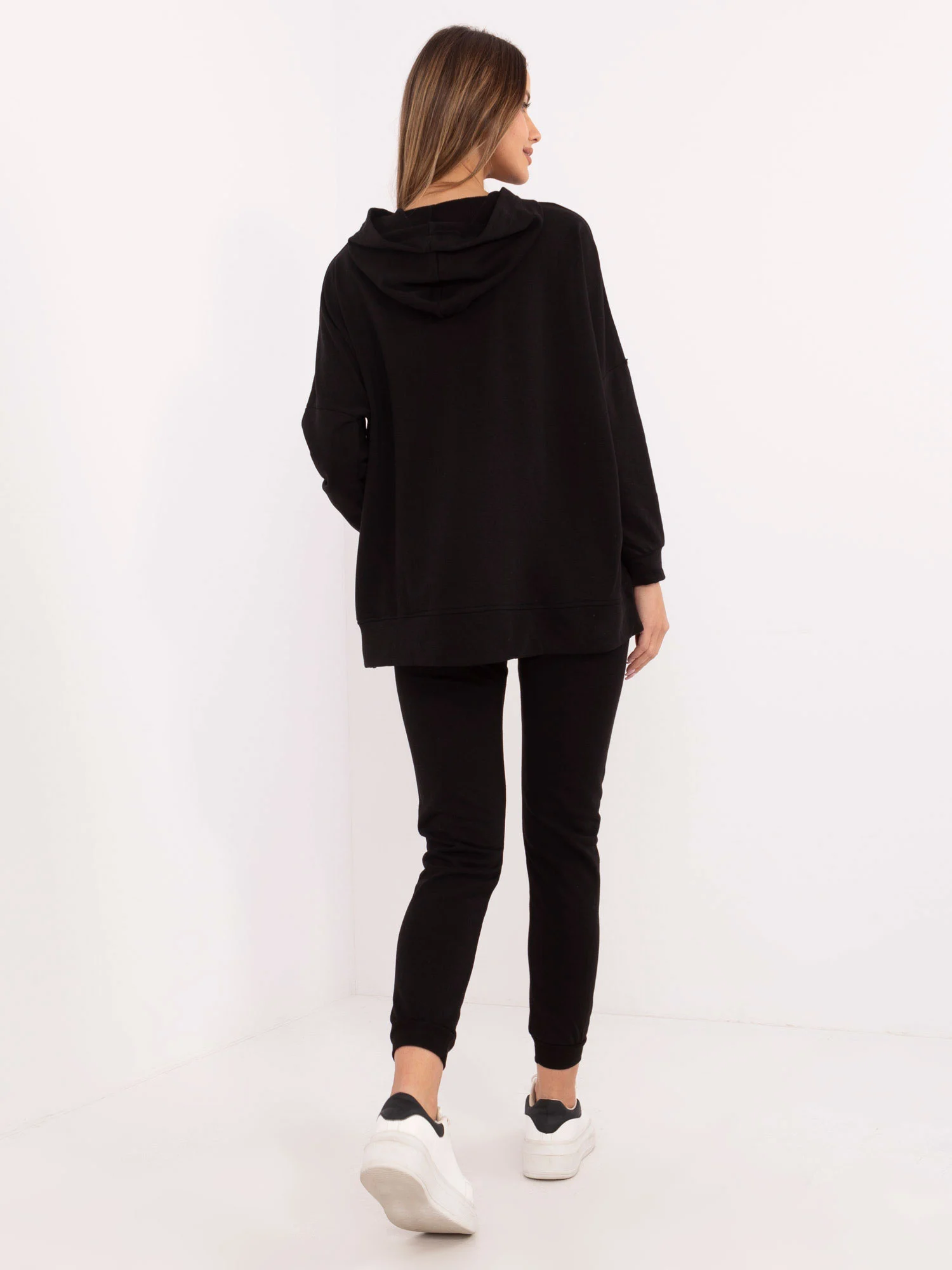 Compleu Dama Maneca lunga, Mansete elastice, My Red Lips, Negru Casual - imagine 5