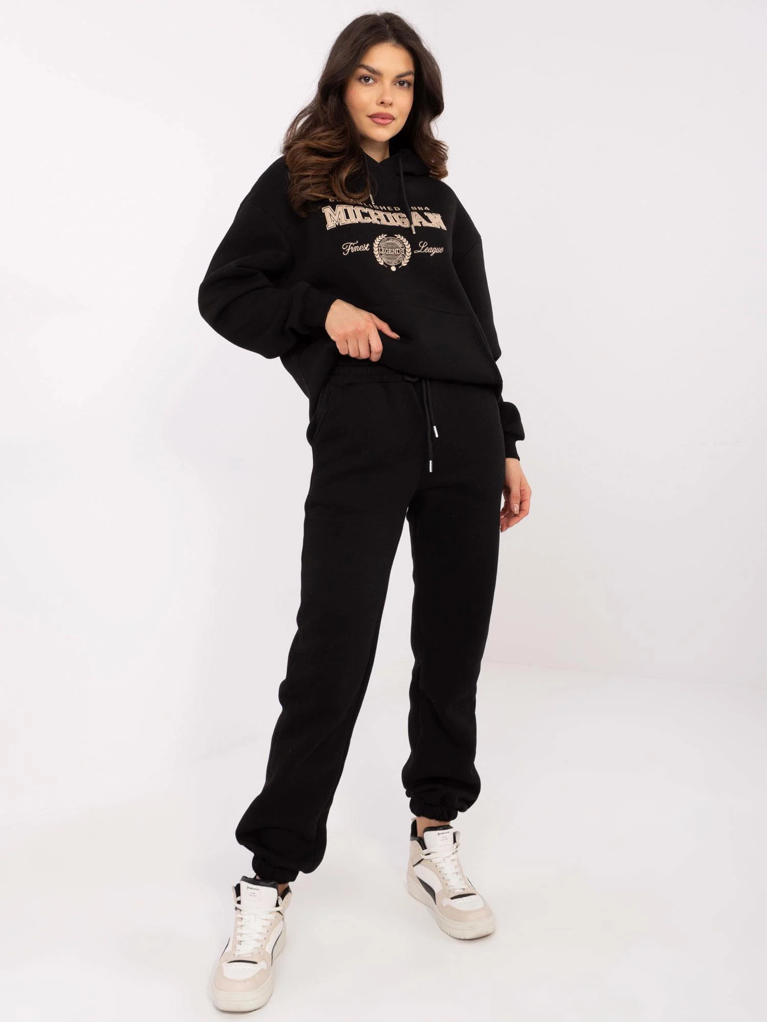 Compleu Dama Maneca lunga, Mansete elastice, Calimera, Negru Casual - imagine 2