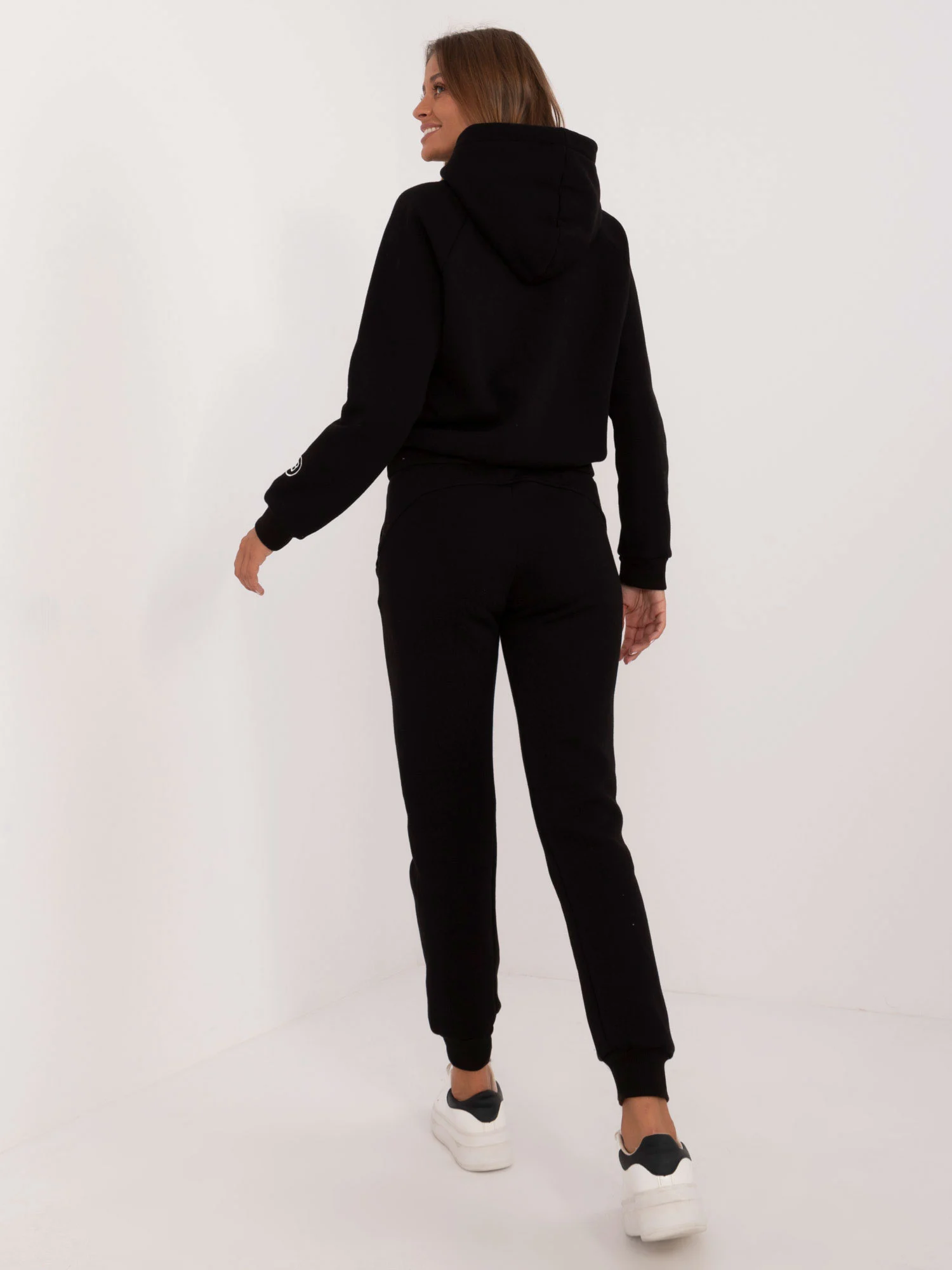 Compleu Dama Maneca lunga, Mansete elastice, My Red Lips, Negru - imagine 6