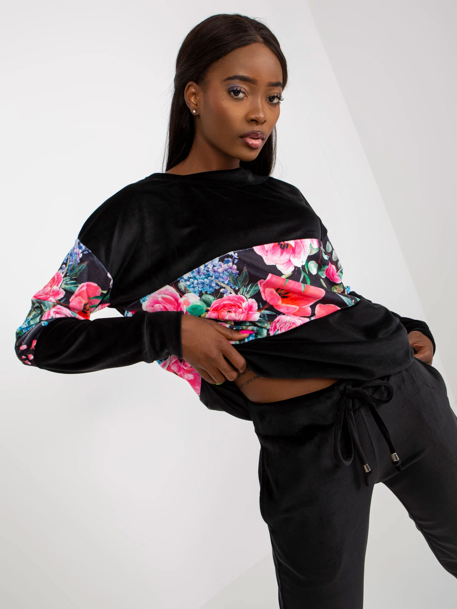 Compleu Dama Maneca lunga, Mansete elastice, RUE PARIS, Negru Eleganta Office - imagine 5