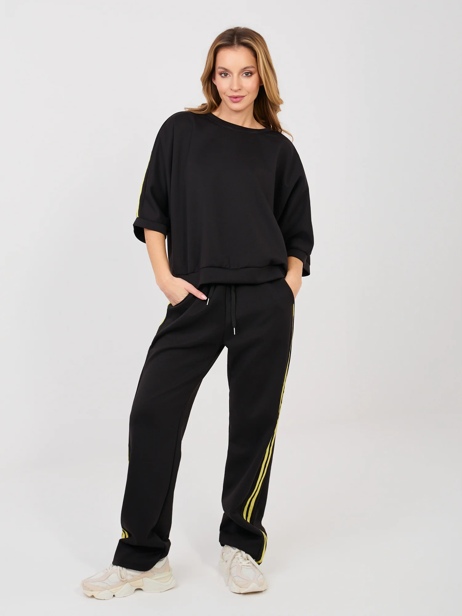 Compleu Dama Lunga, Dreapta, RUE PARIS, Negru Casual - imagine 3