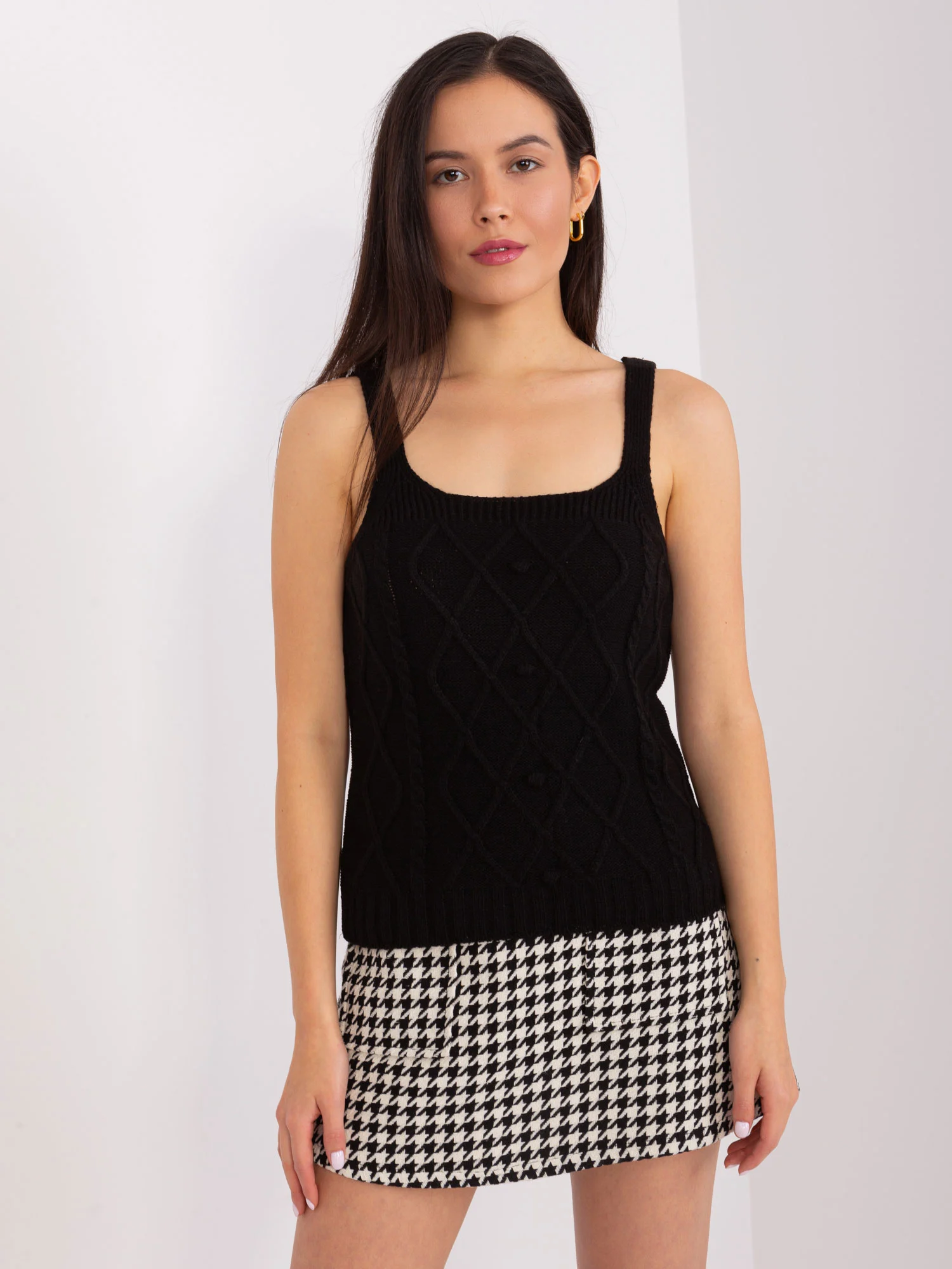 Compleu Dama Maneca lunga, Guler inalt, BADU, Negru Eleganta Office - imagine 5