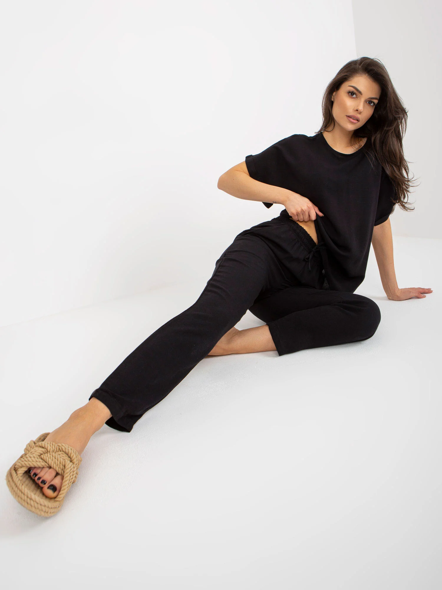 Compleu Dama Mini, Boho, RUE PARIS, Negru - imagine 6