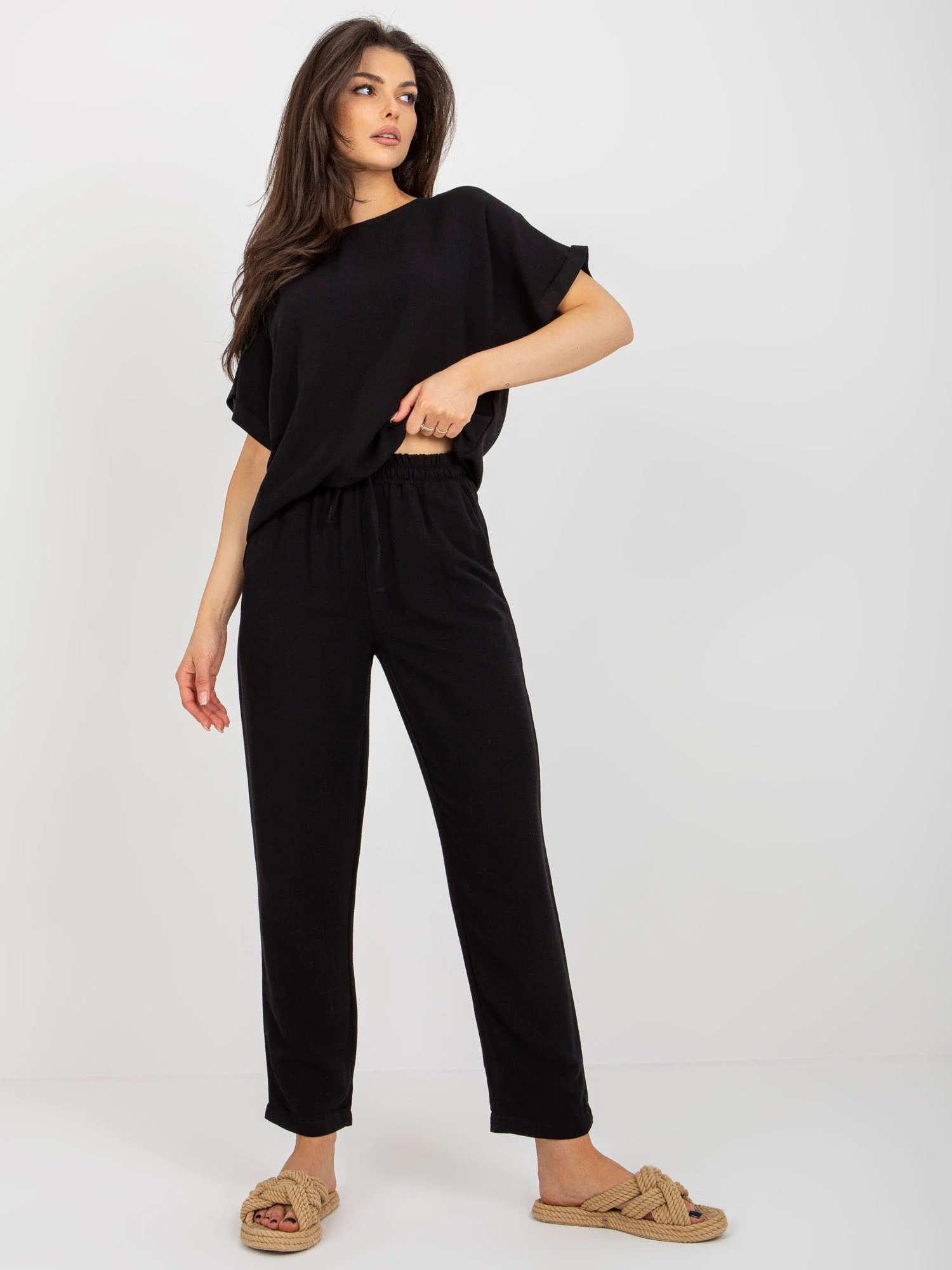 Compleu Dama Mini, Boho, RUE PARIS, Negru - imagine 2