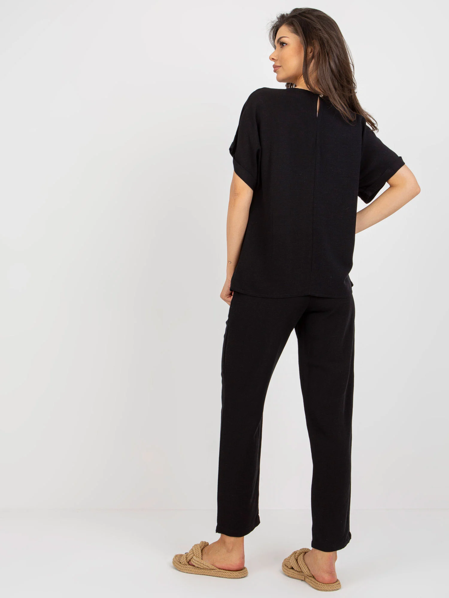 Compleu Dama Mini, Boho, RUE PARIS, Negru - imagine 3