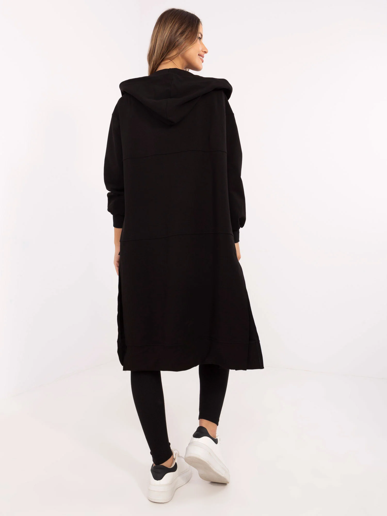 Compleu Dama Maneca lunga, Dungi, My Red Lips, Negru Casual - imagine 6