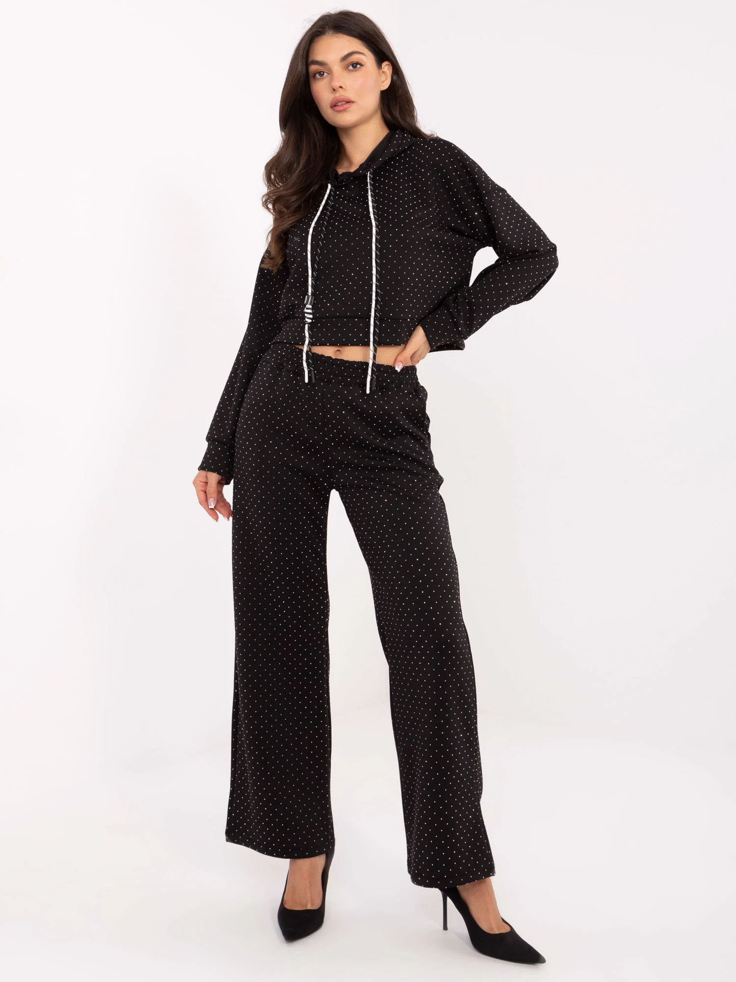 Compleu Dama Maneca lunga, Elegant, RUE PARIS, Negru Casual - imagine 5