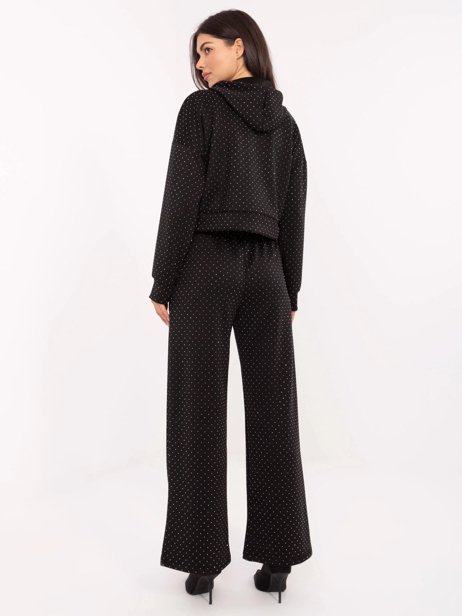 Compleu Dama Maneca lunga, Elegant, RUE PARIS, Negru Casual - imagine 2