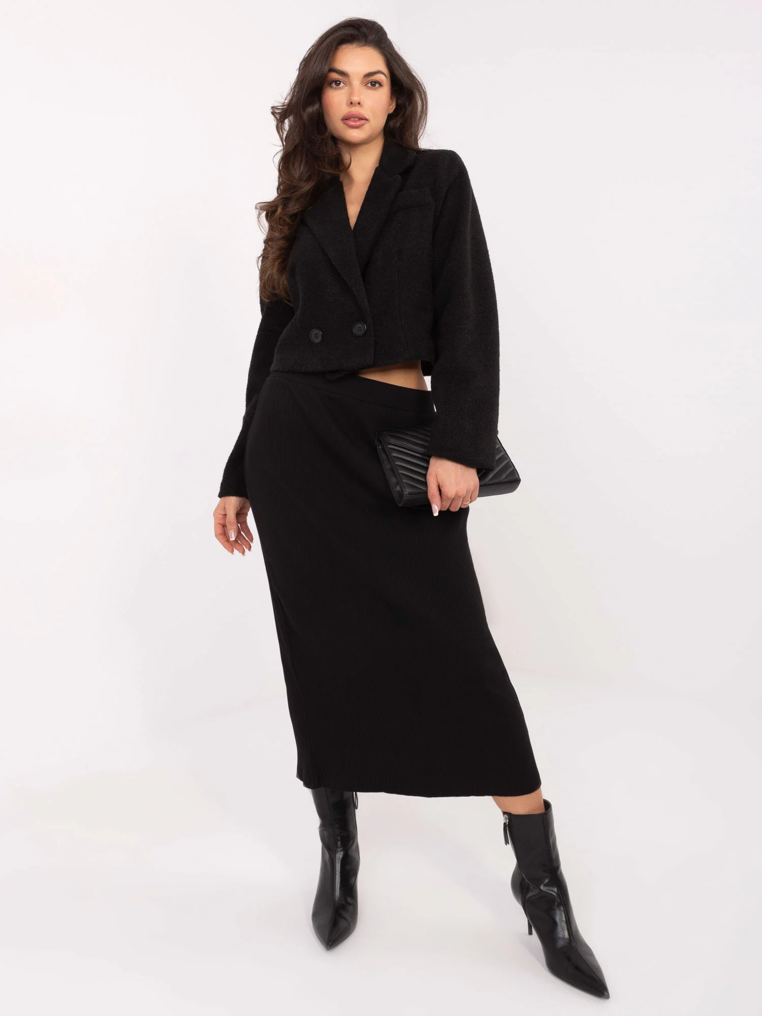 Jacheta Dama Mini, Elegant, RUE PARIS, Negru Eleganta Office - imagine 3