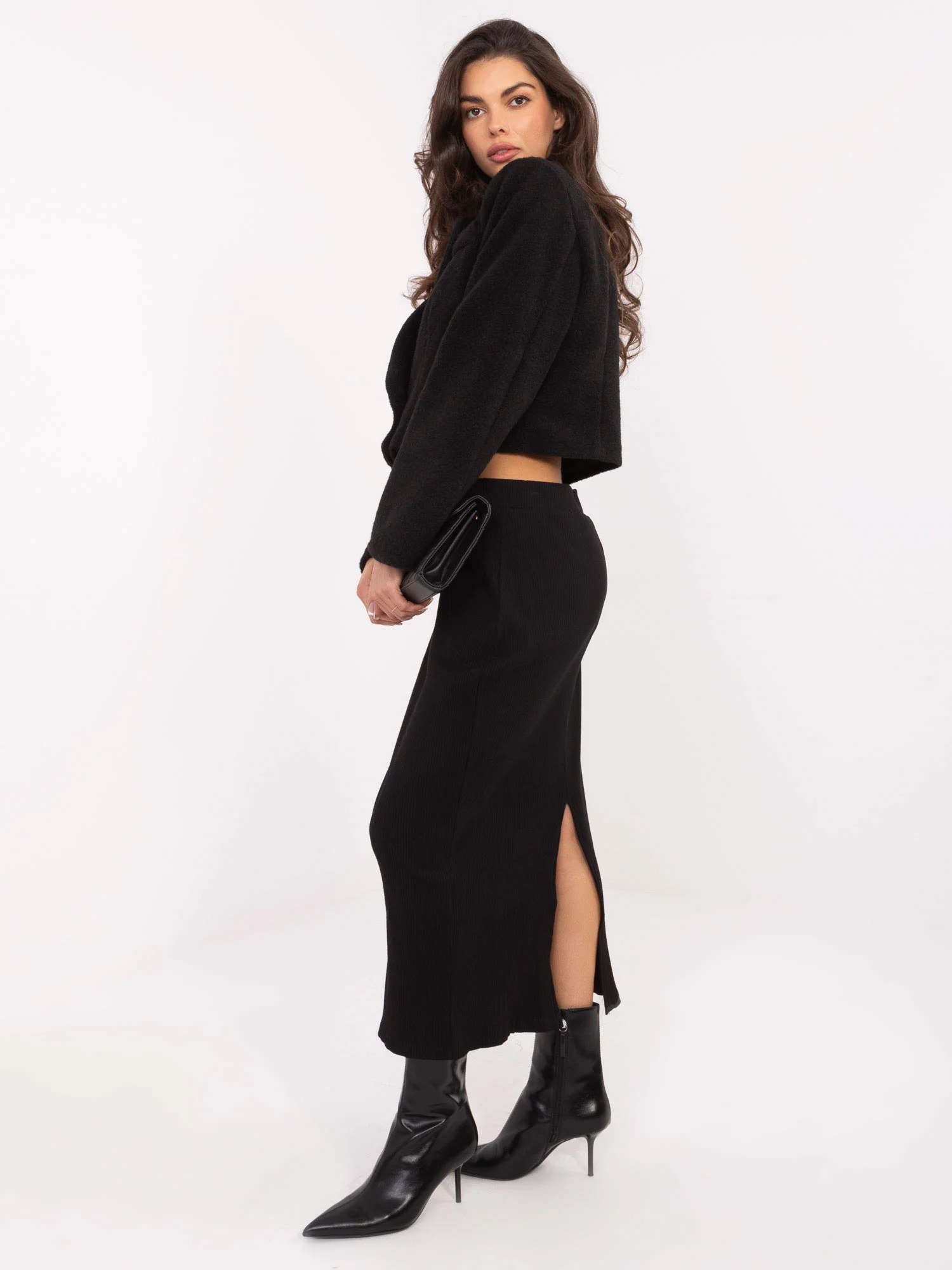 Jacheta Dama Mini, Elegant, RUE PARIS, Negru Eleganta Office - imagine 4