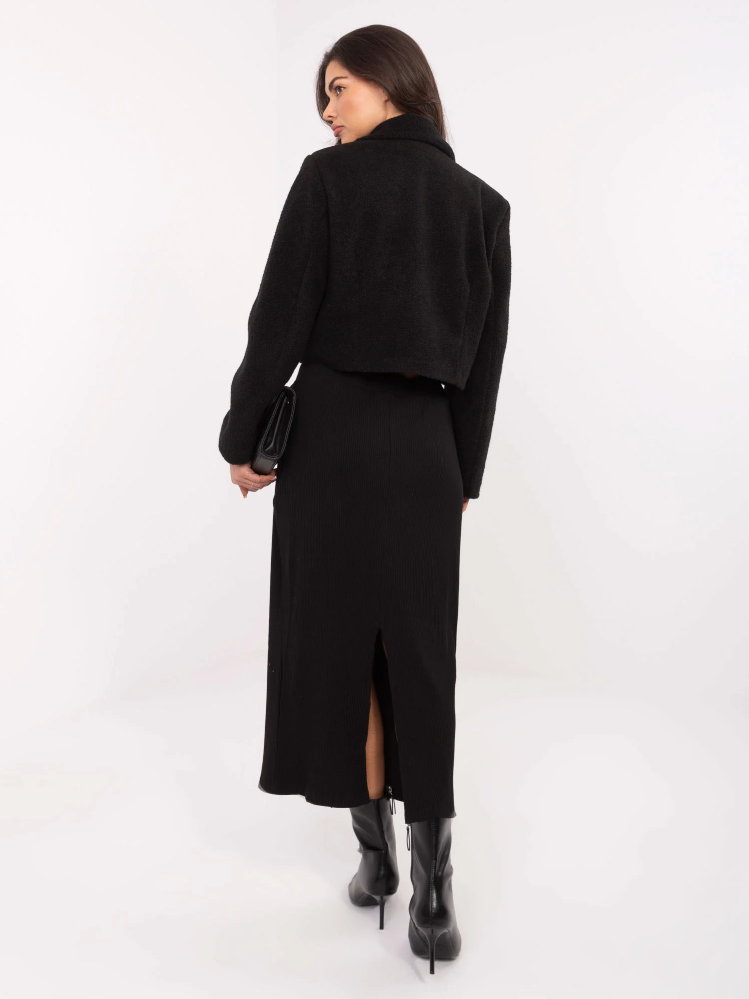 Jacheta Dama Mini, Elegant, RUE PARIS, Negru Eleganta Office - imagine 2