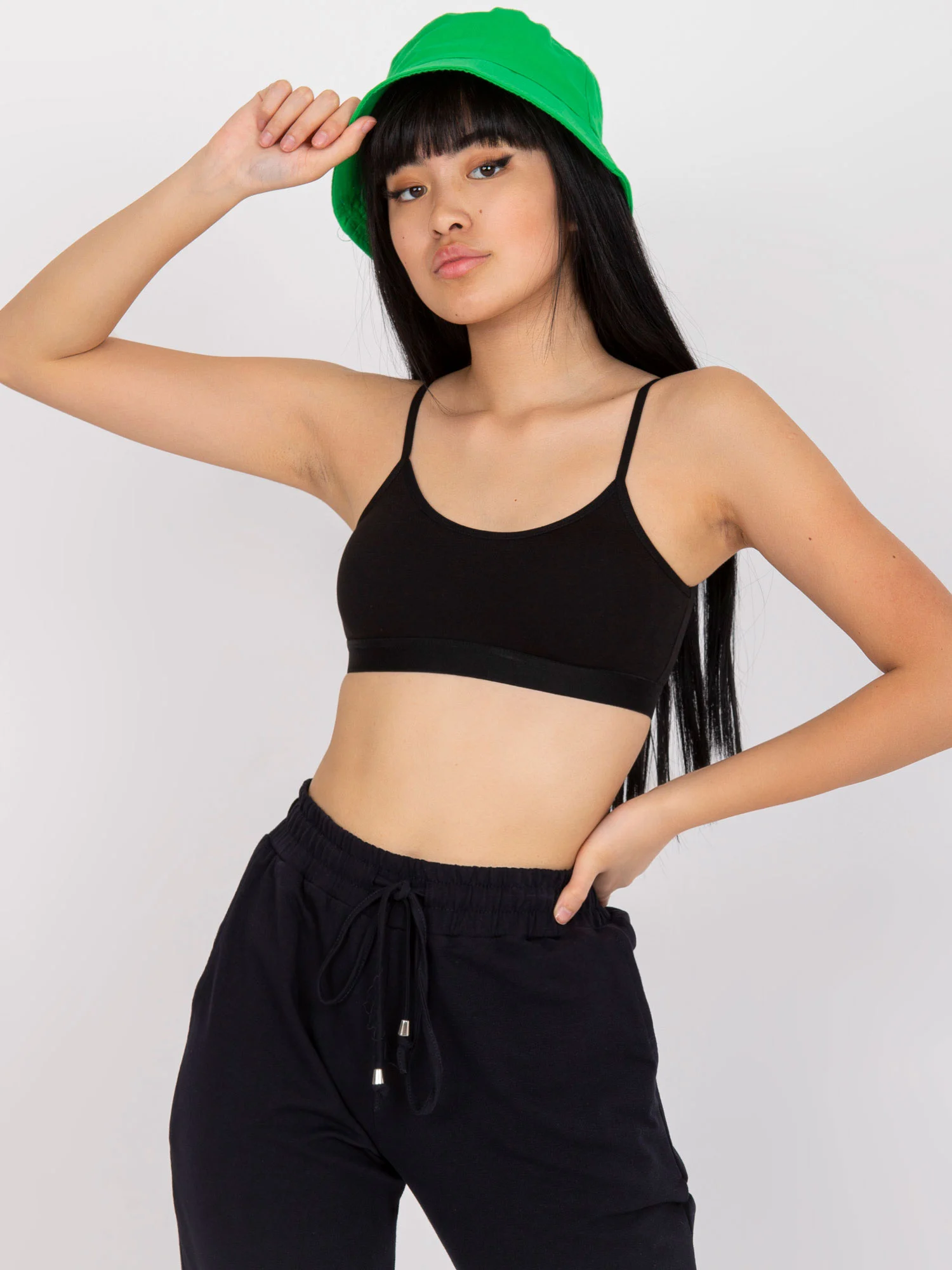 Top Dama Mini, Croiala dreapta, BERRAK, Negru Casual - imagine 3