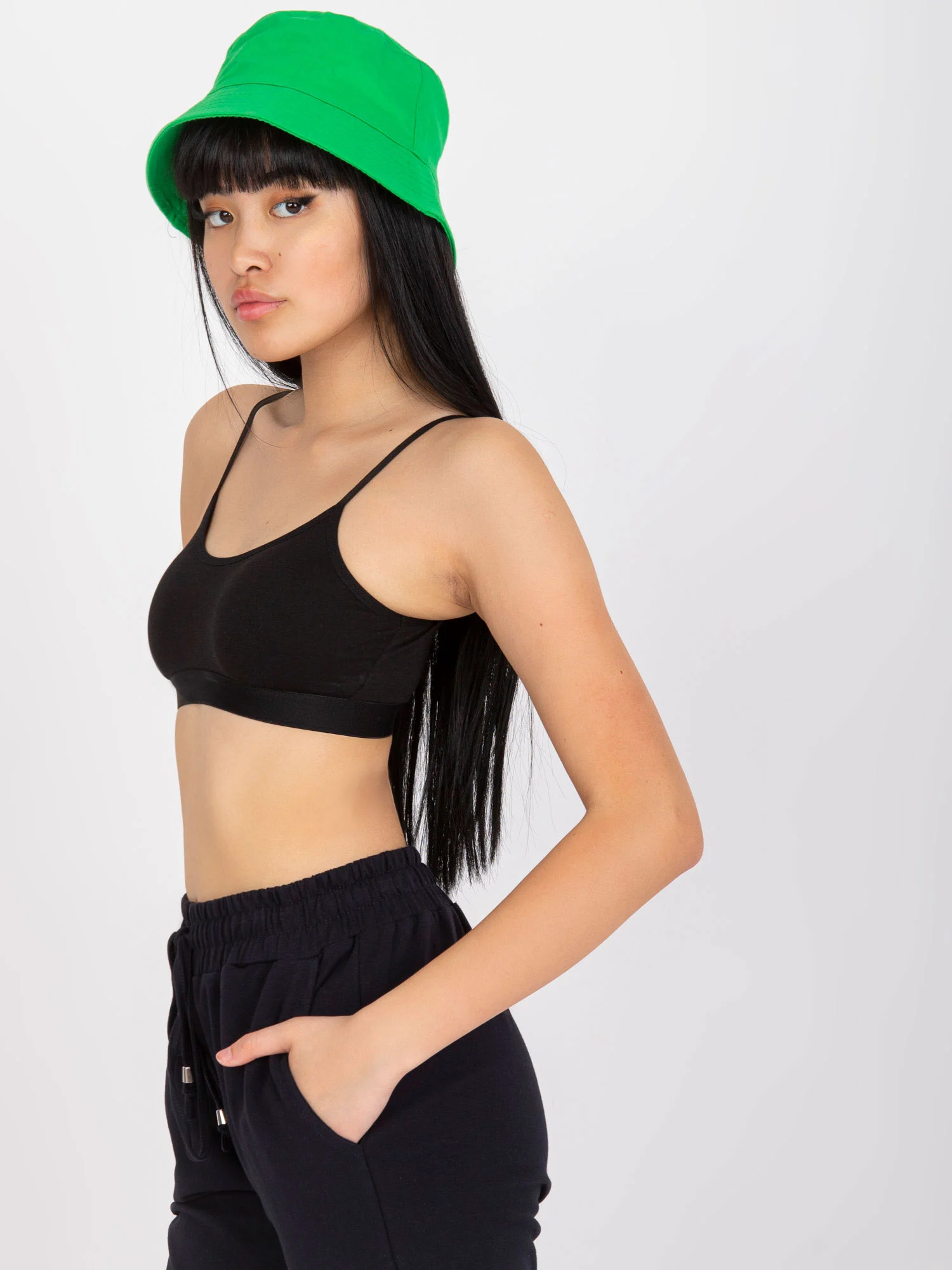Top Dama Mini, Croiala dreapta, BERRAK, Negru Casual - imagine 4