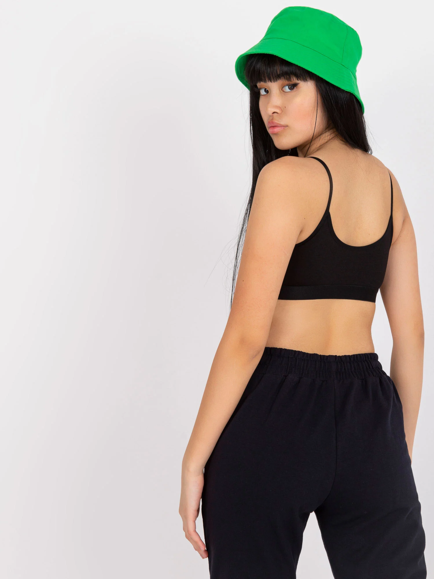 Top Dama Mini, Croiala dreapta, BERRAK, Negru Casual - imagine 5